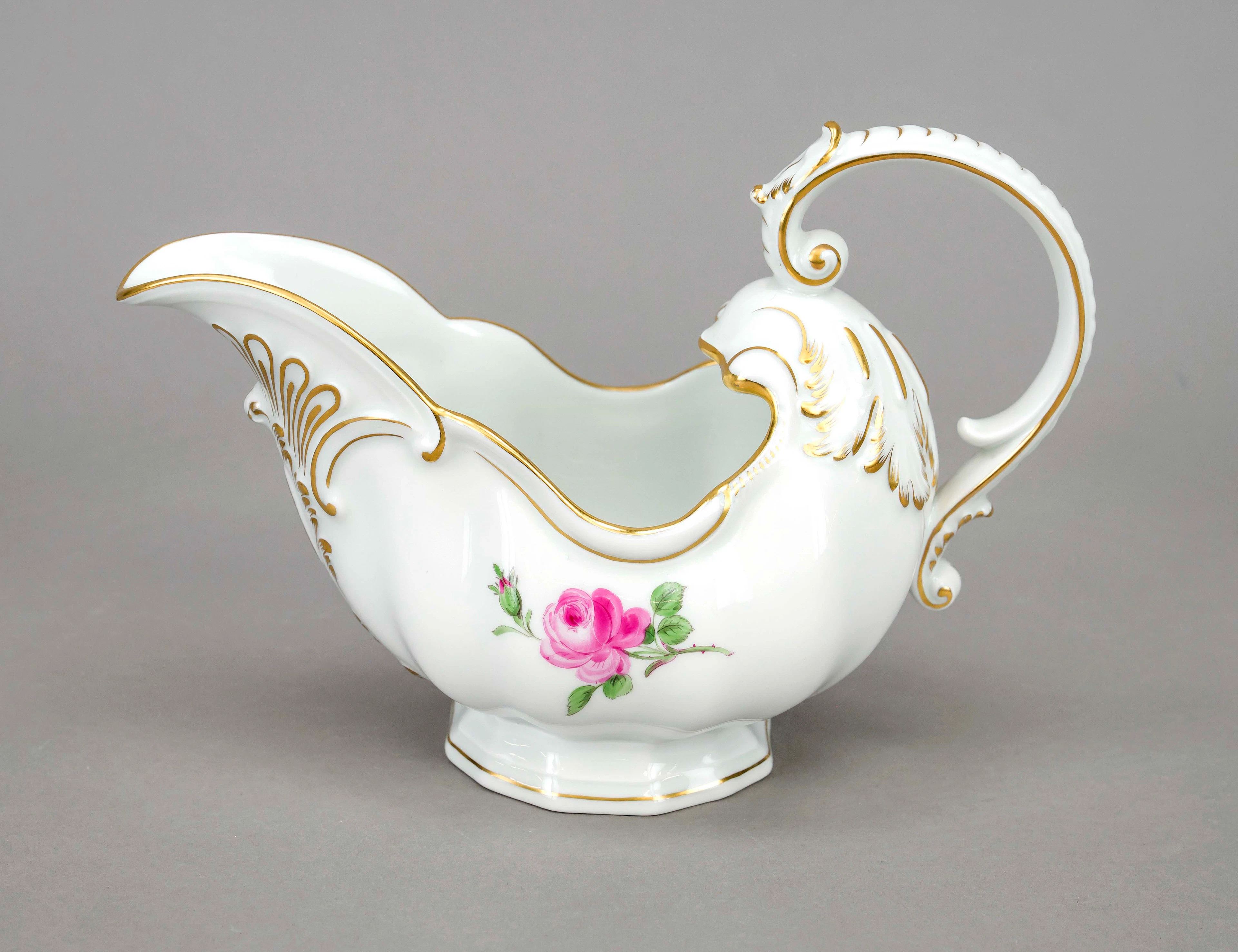 Prunkvolle Sauciere, Meissen, Mar