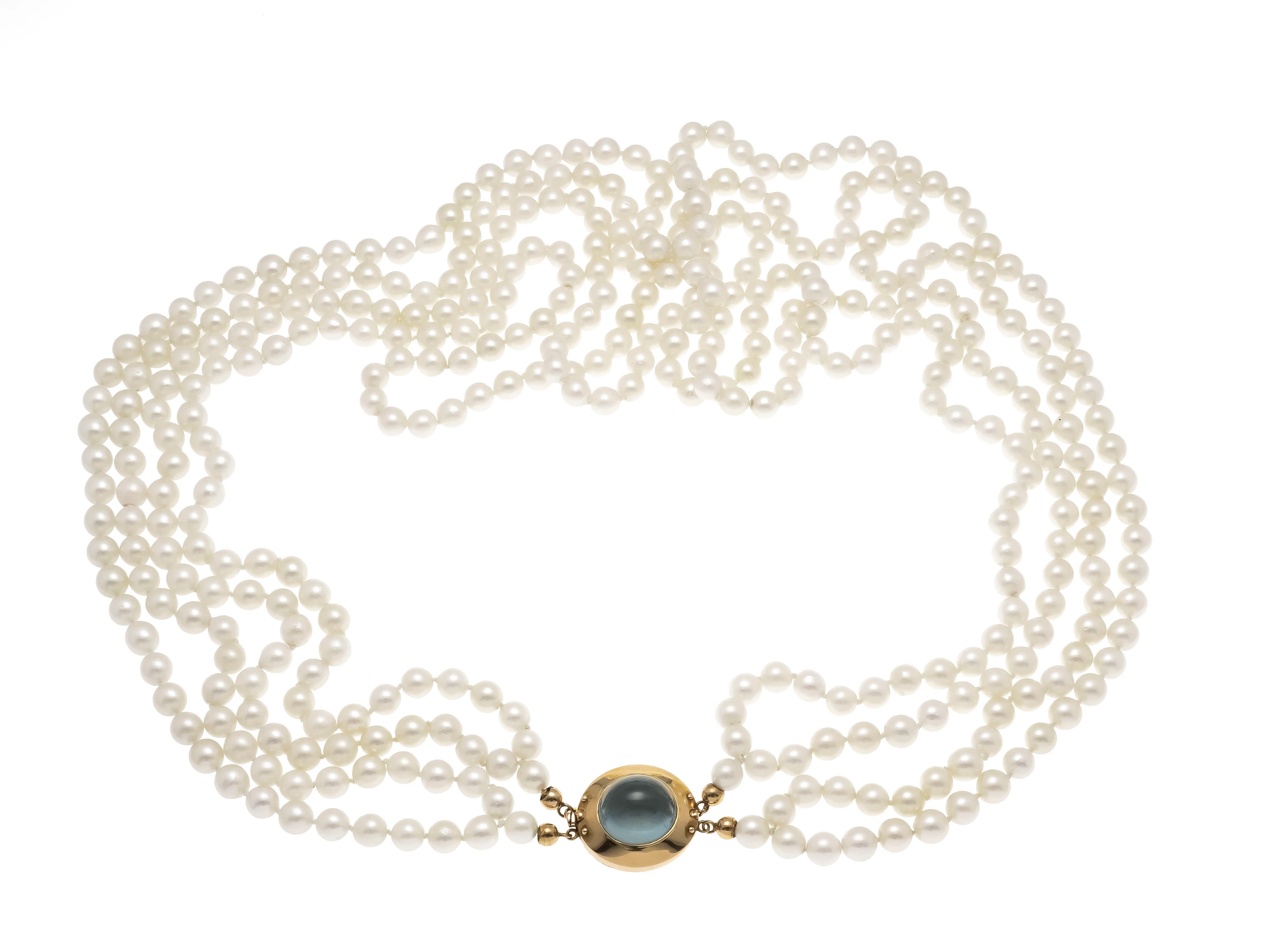 Großes Akoya-Collier mit einer Kas