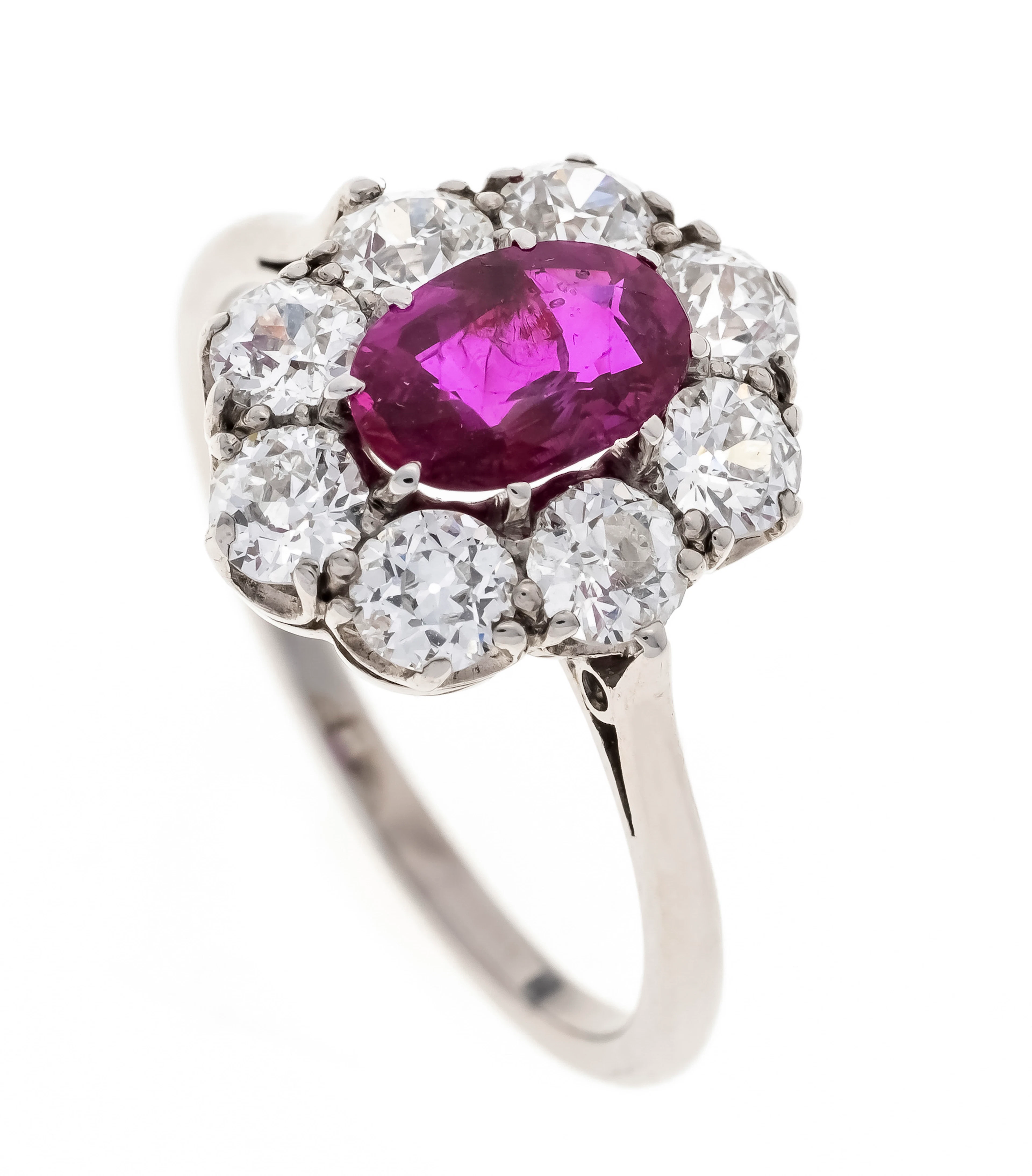 Rubin-Altschliff-Diamant-Ring WG
