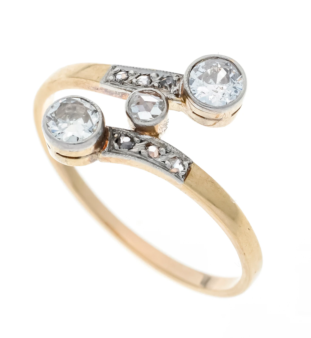Jugendstil Toi et Moi-Ring GG/WG