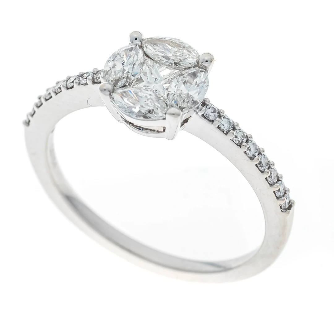 Diamant-Ring WG 750/000 mit einem