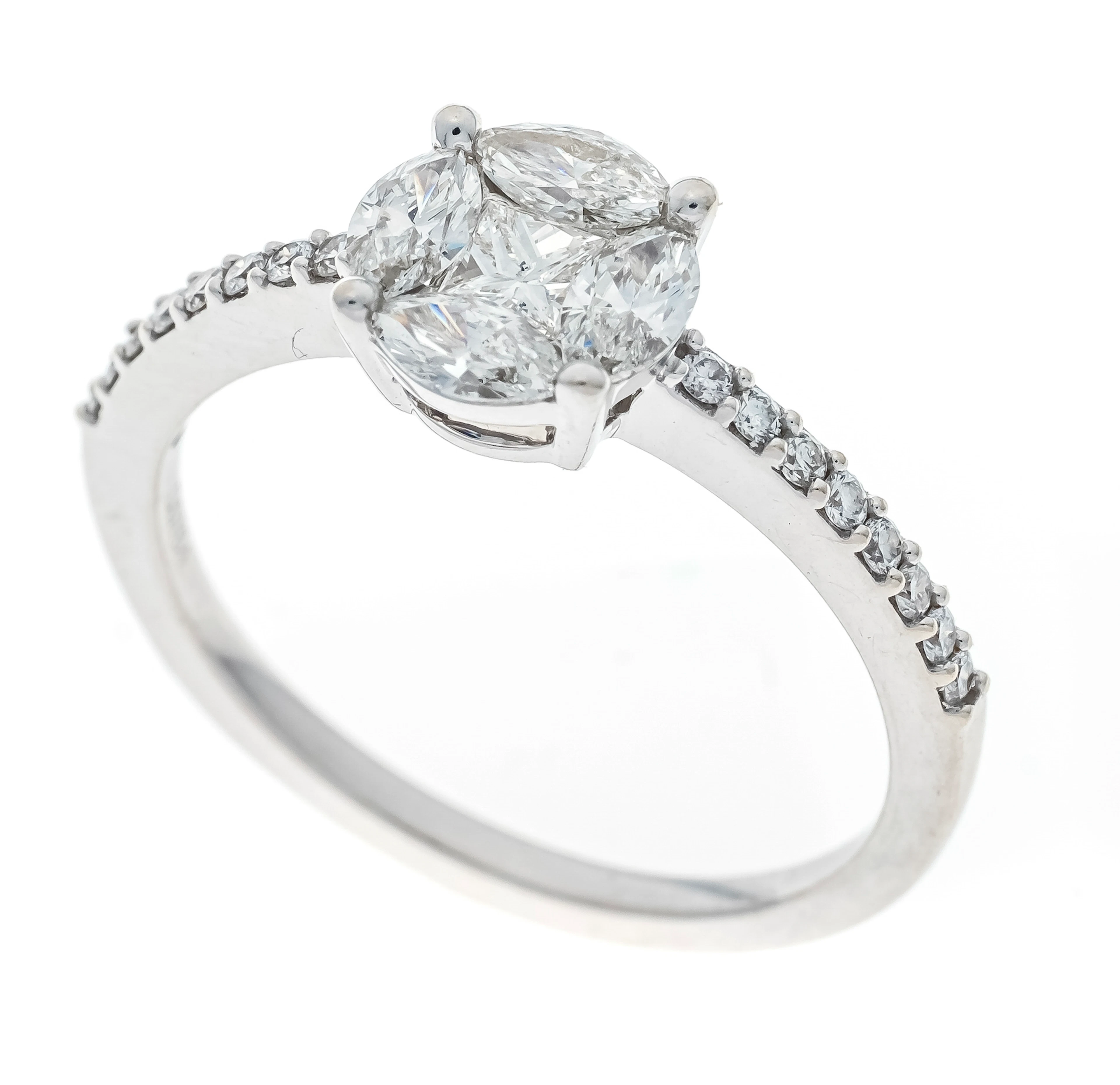 Diamant-Ring WG 750/000 mit einem