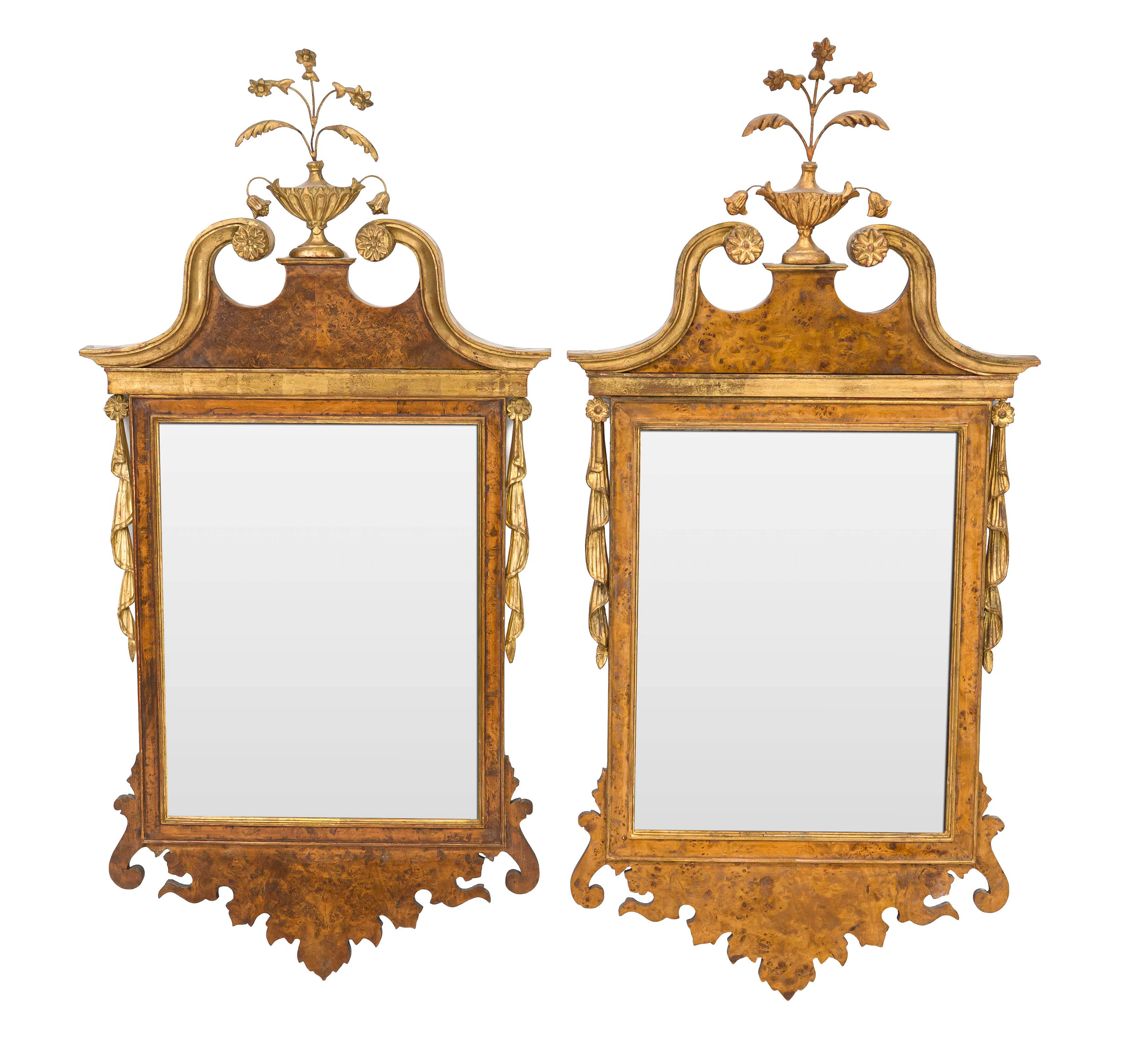 Paar Wandspiegel im Barockstil, 2