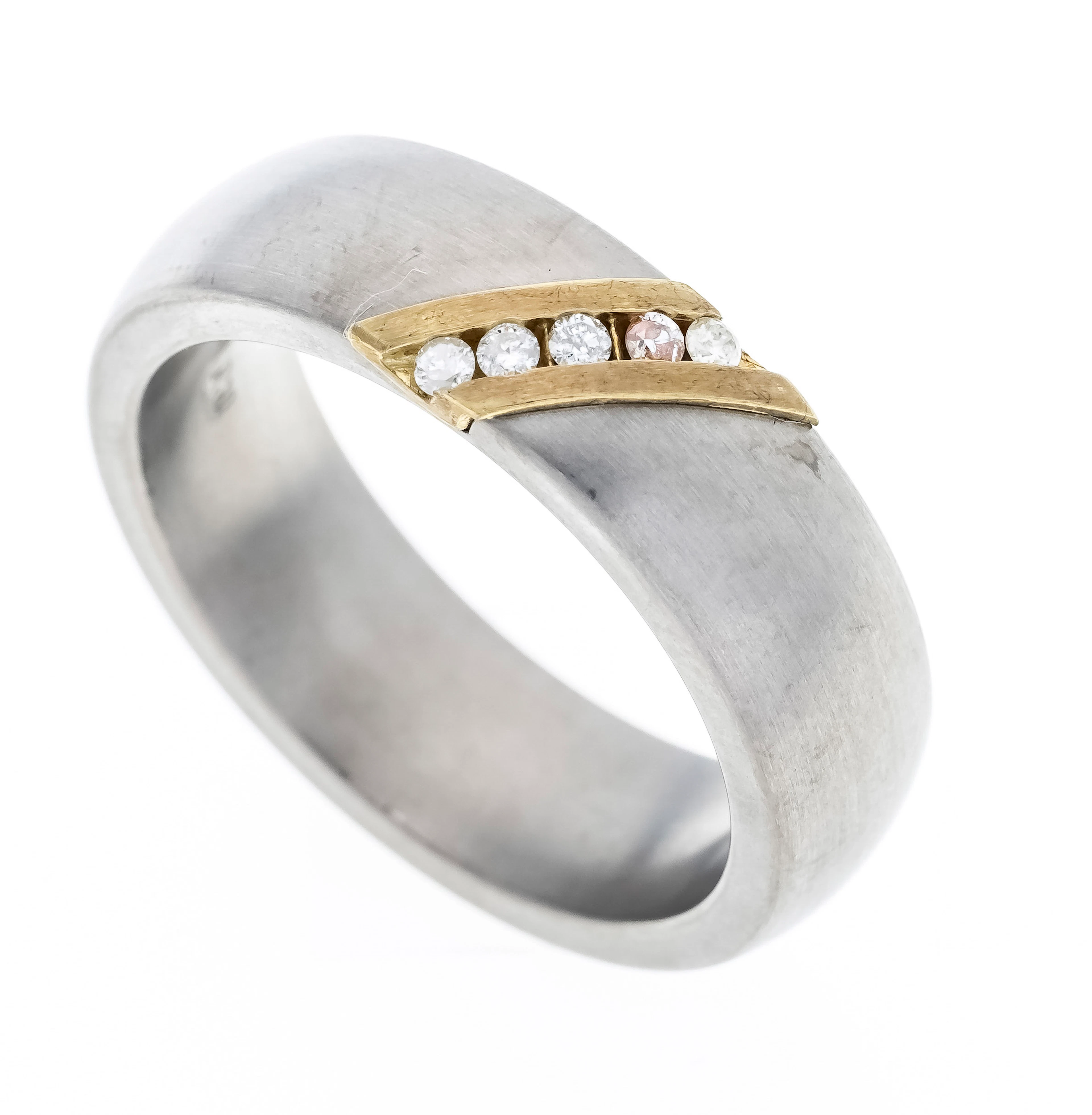 Titan-Brillant-Ring mit 5 Brillan