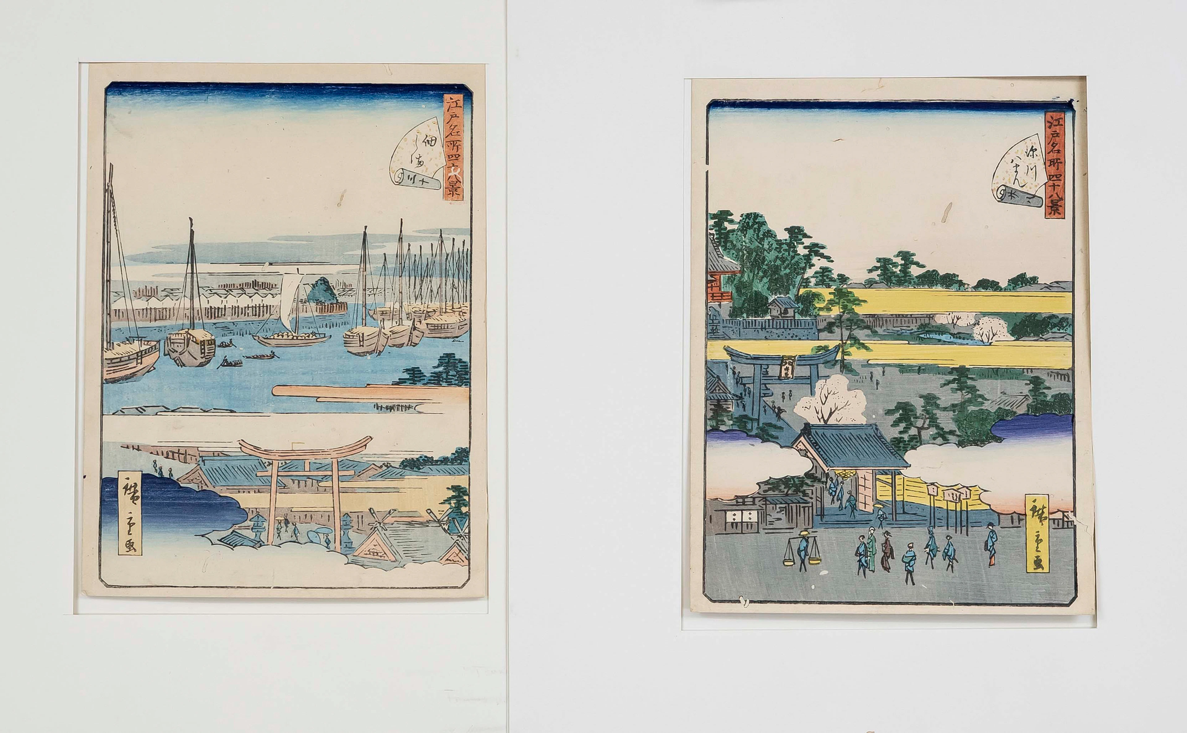 Konvolut von 10 Ukiyo-e Farbholzs