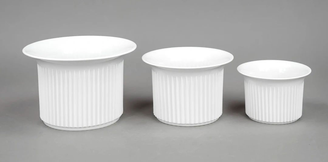 3 Übertöpfe, Meissen, nach 1950