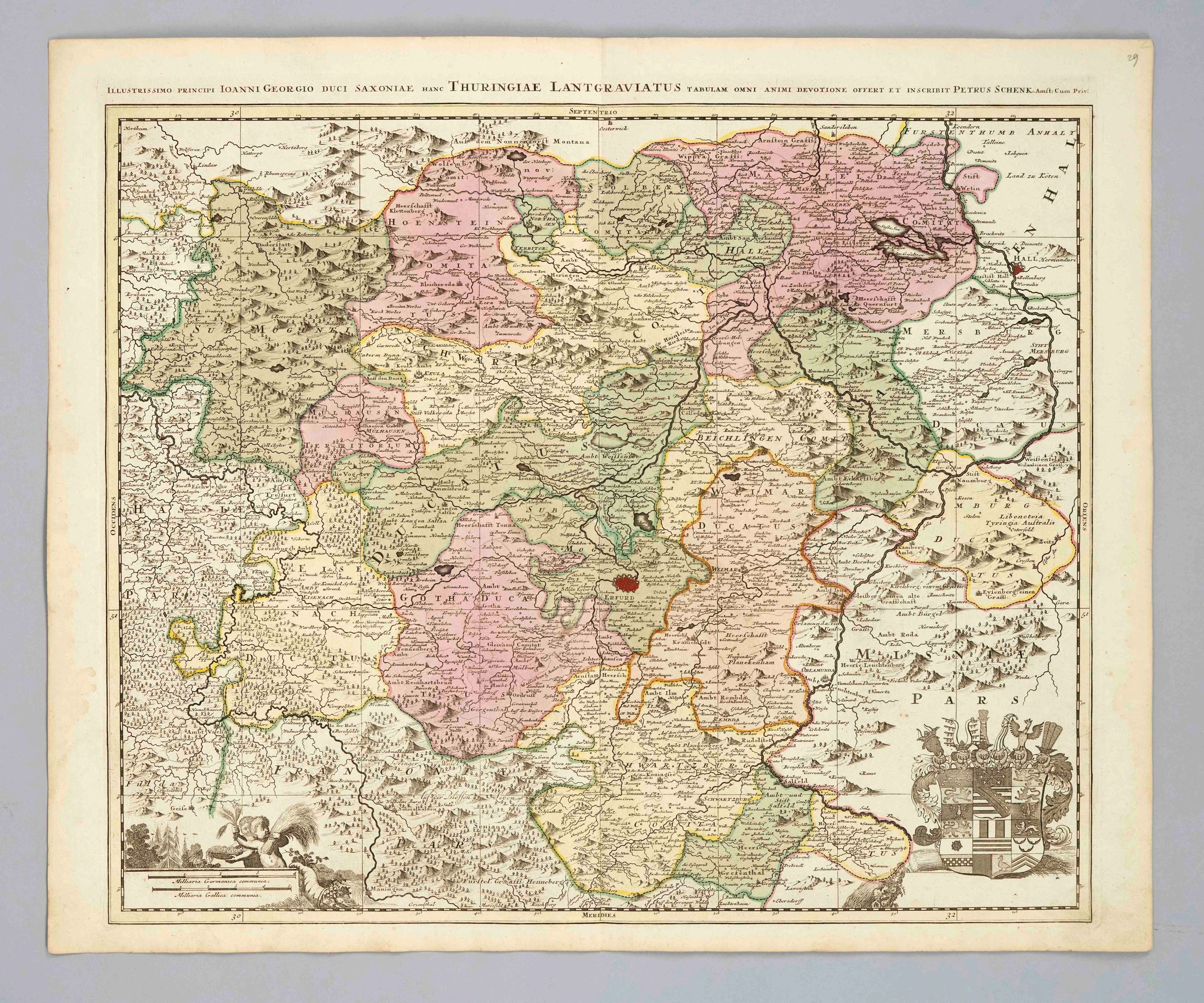 Historische Karte von Sachsen und