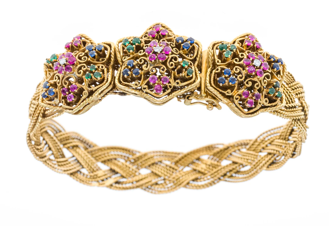 Multicolor-Armband GG 750/000 gef