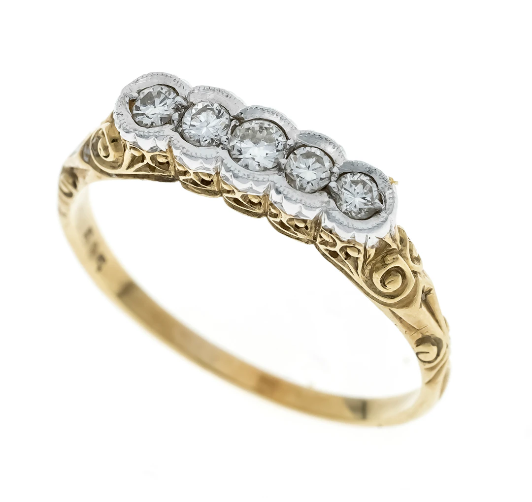 Riviére Brillant-Ring um 1940 GG/
