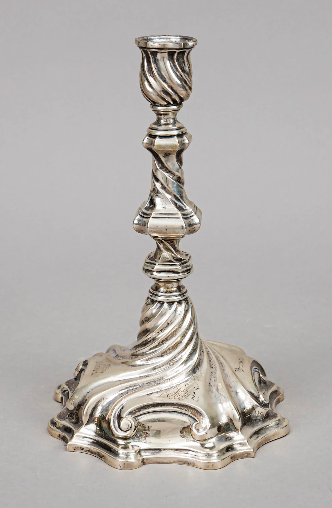 Leuchter, Deutsch, um 1900, Silbe