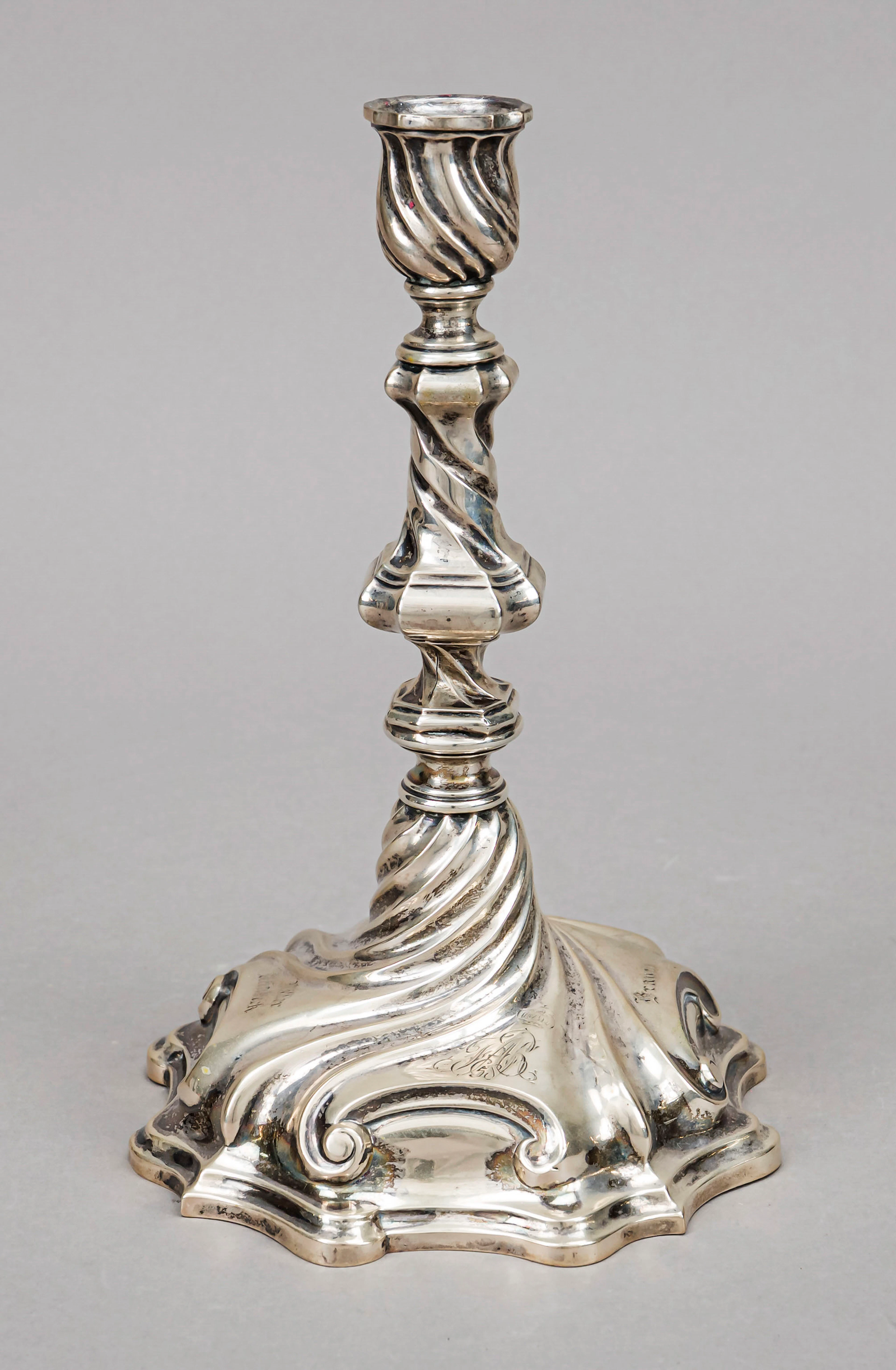 Leuchter, Deutsch, um 1900, Silbe