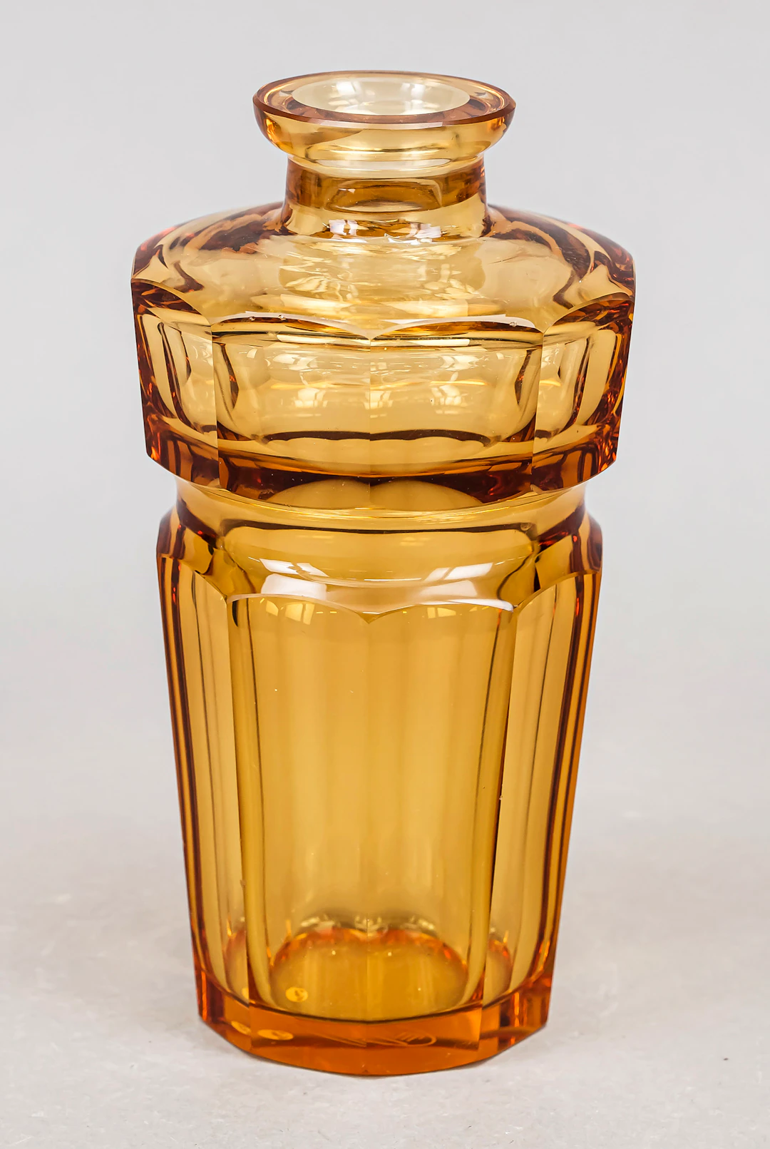Vase, Moser, 20. Jh., polygonaler