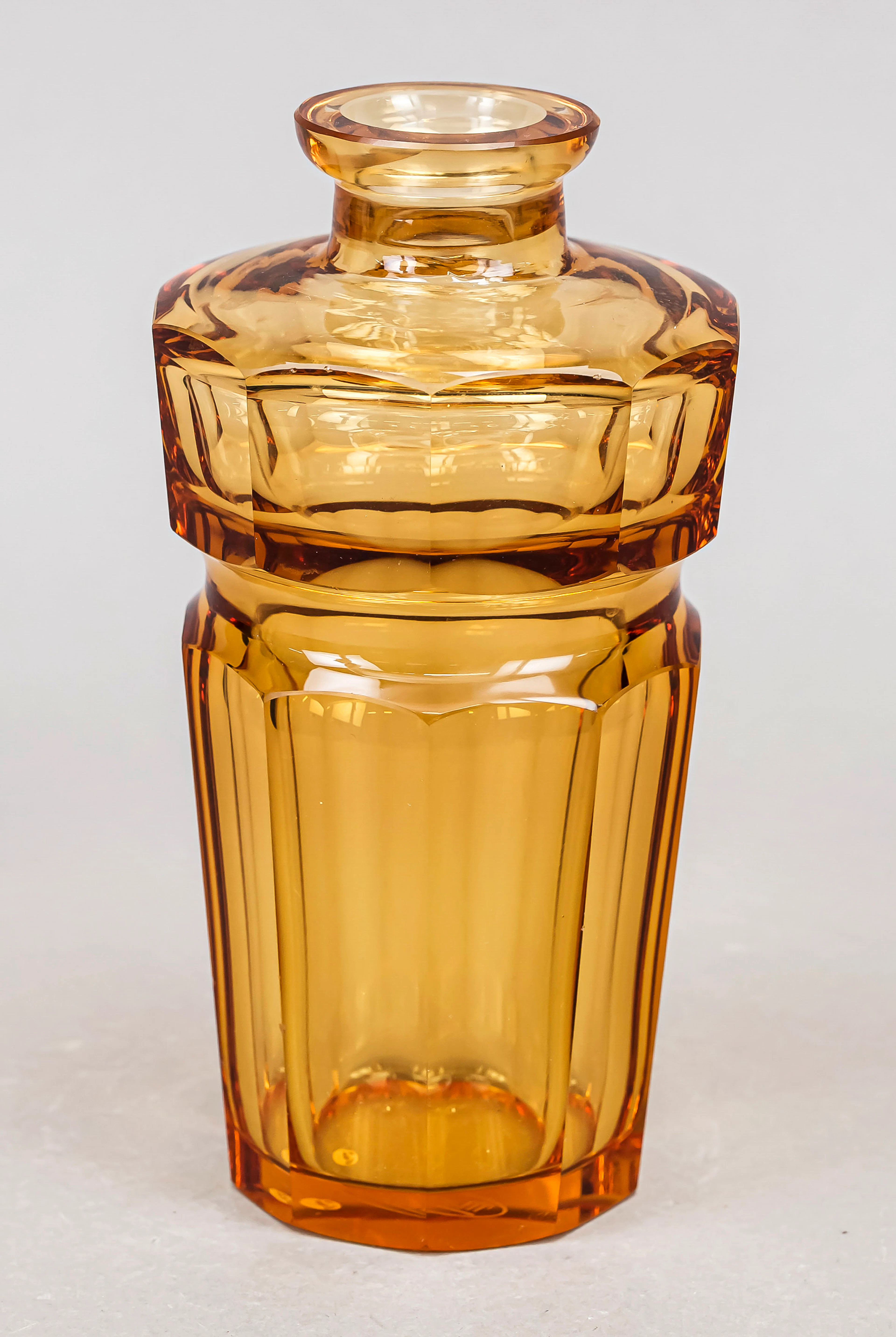 Vase, Moser, 20. Jh., polygonaler