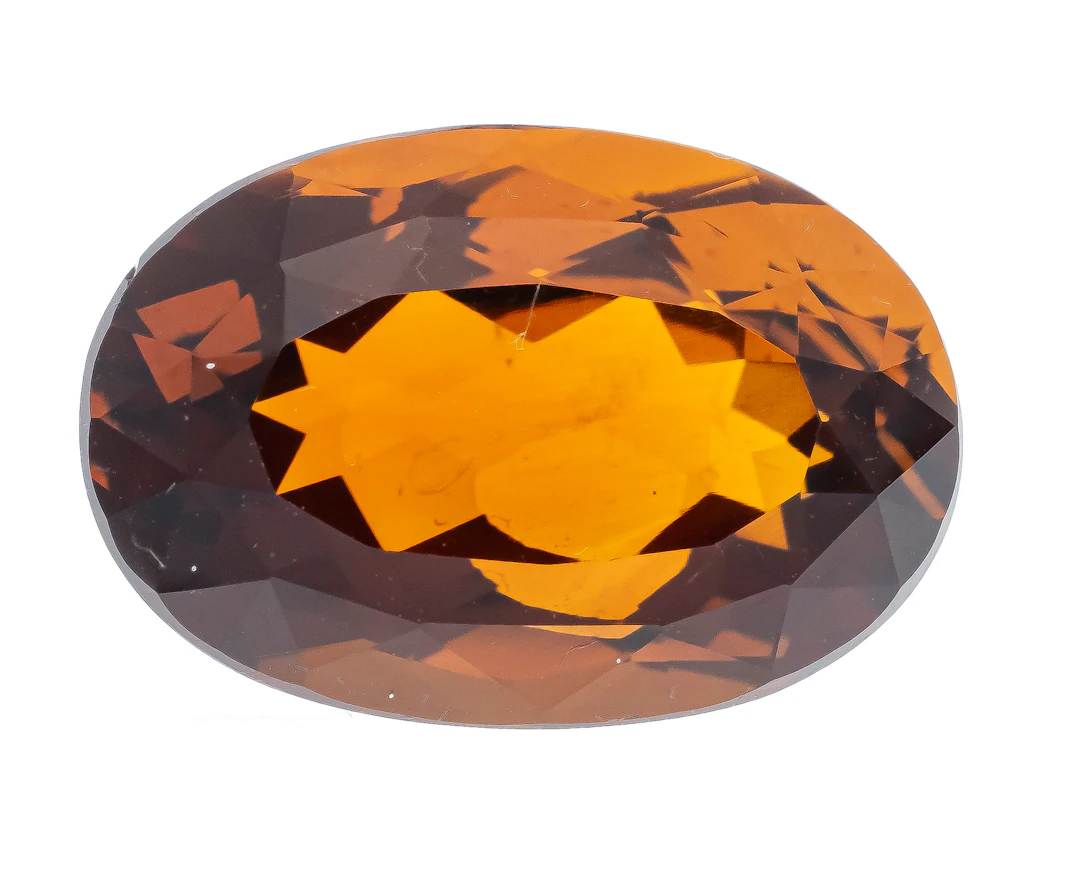 Madeira Citrin 12,68 ct, oval fac