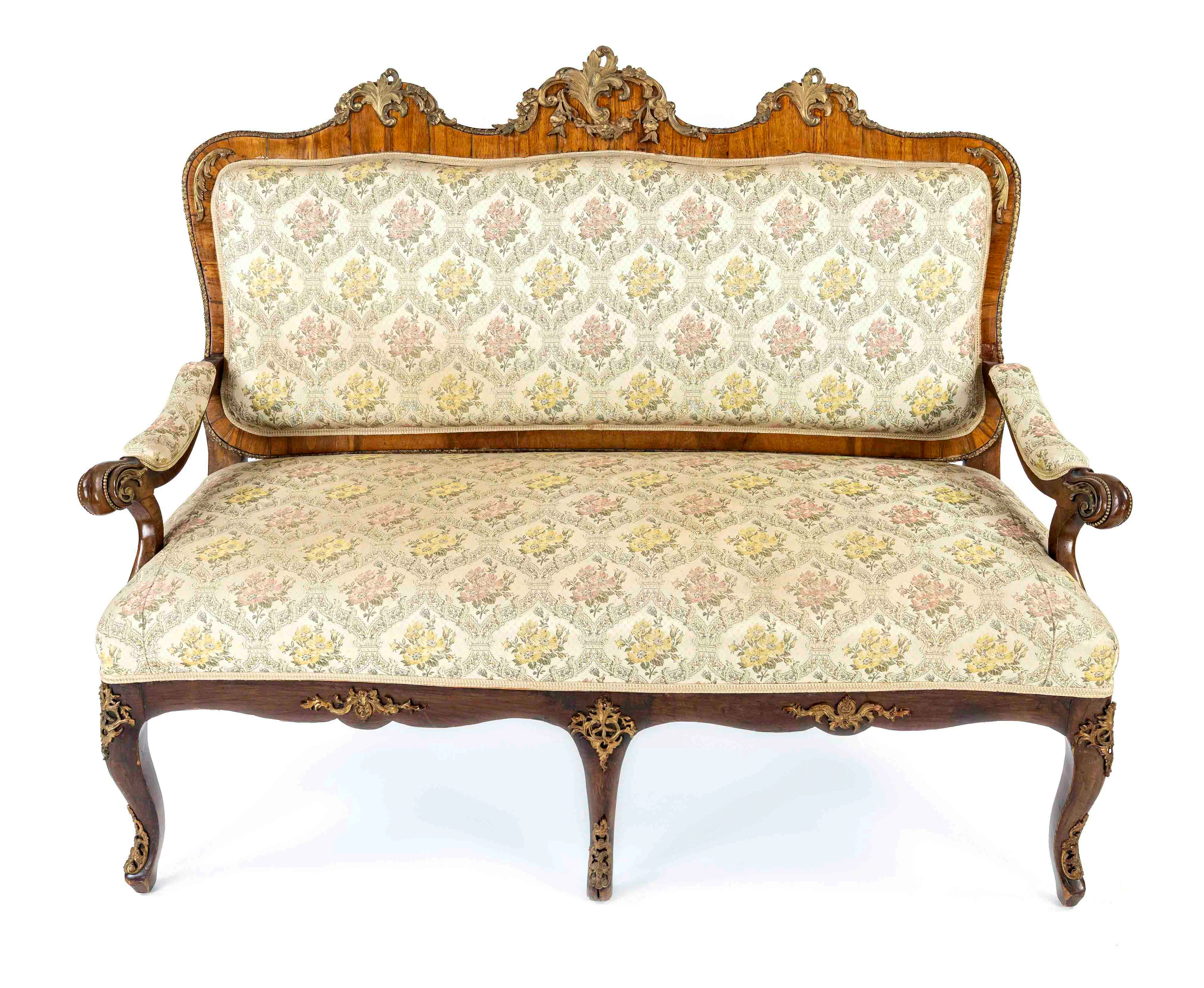 Sofa, Dresdner Barock um 1880, Nus