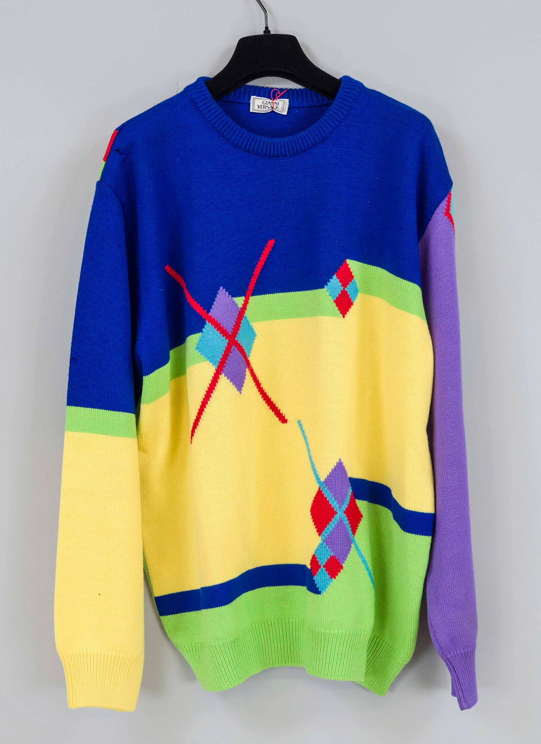 Versace, bunter gestrickter Pullo
