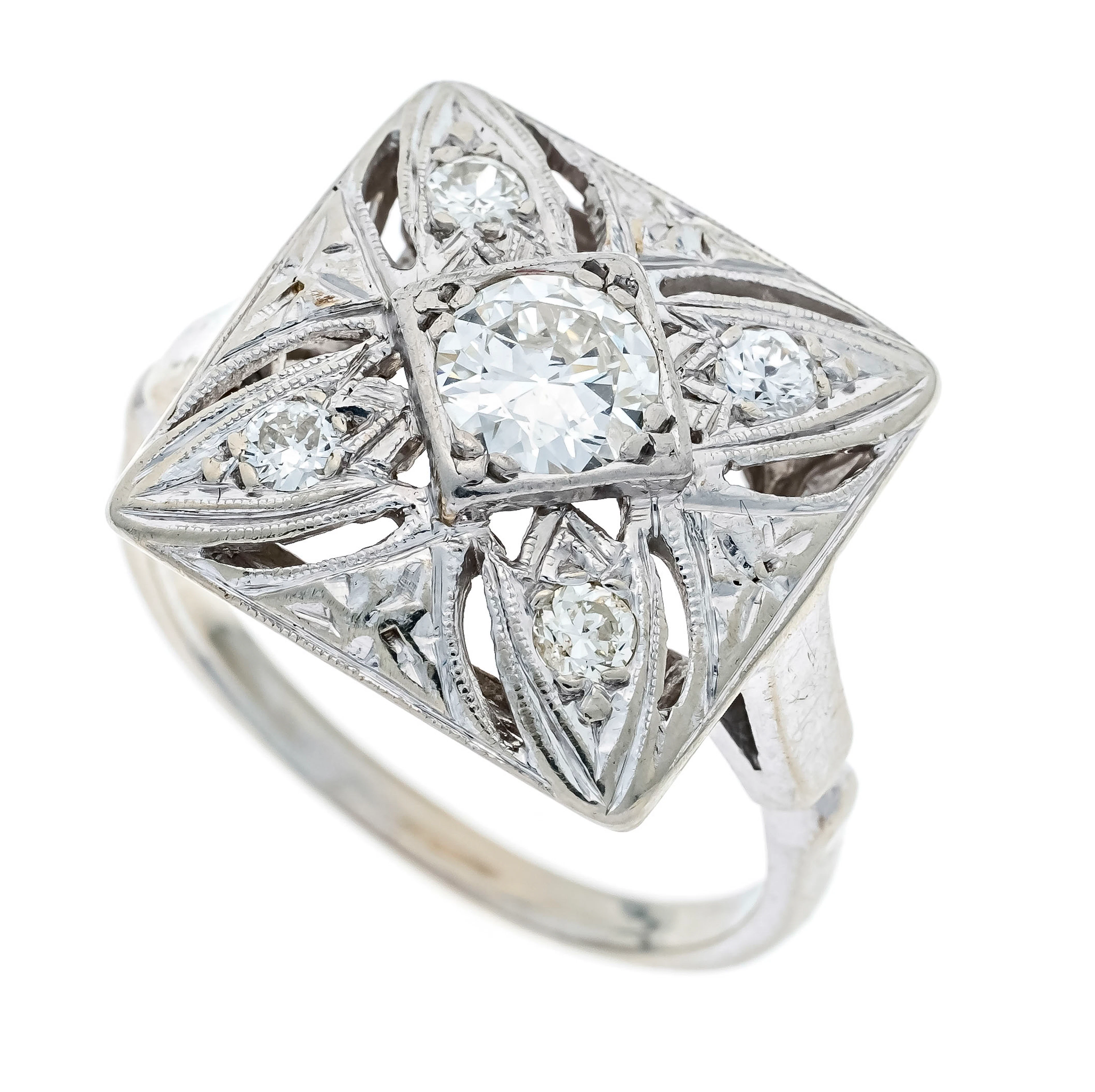 Art Déco Altschliff-Diamant-Ring
