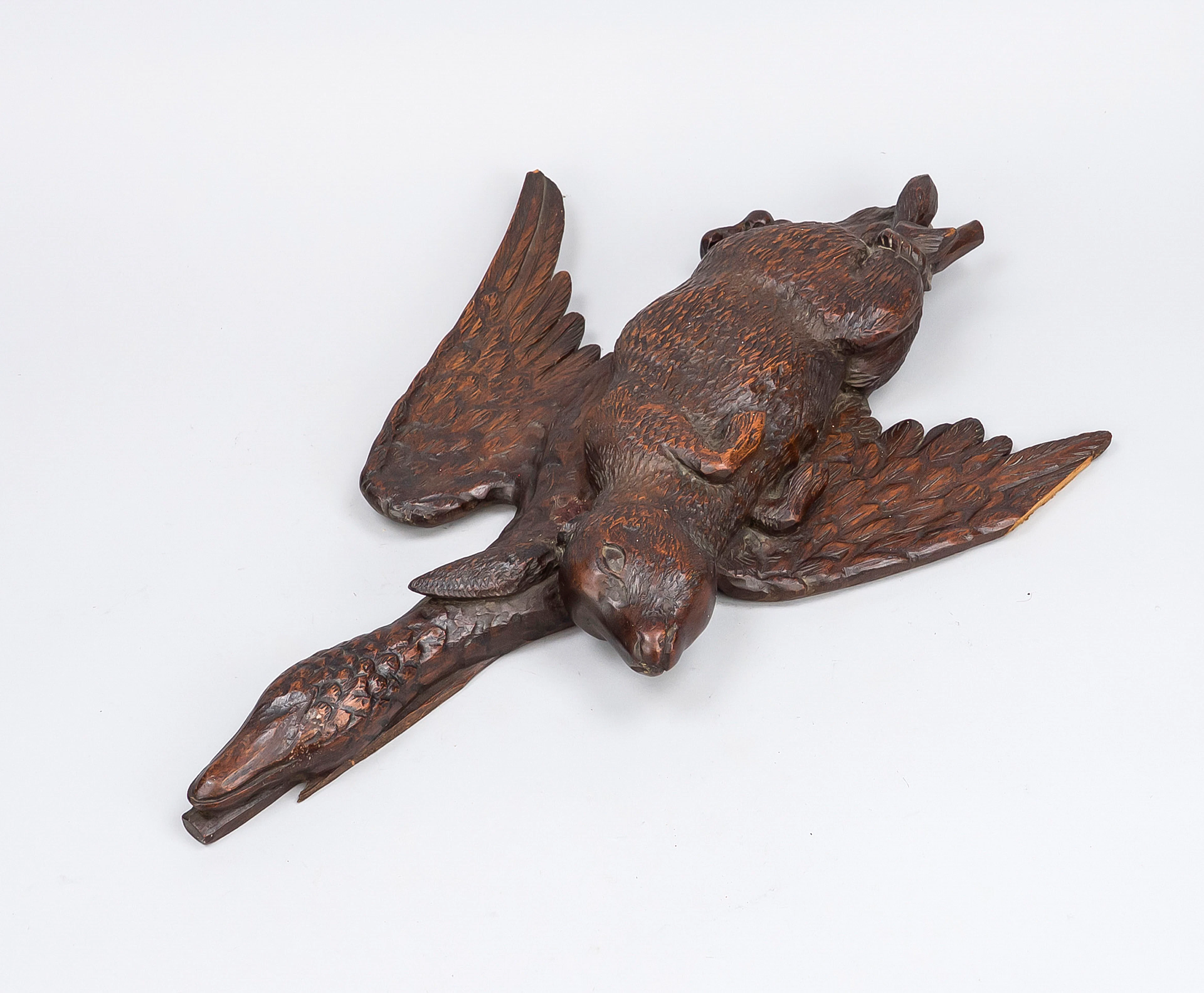 Jagdliche Schnitzerei, um 1900, H