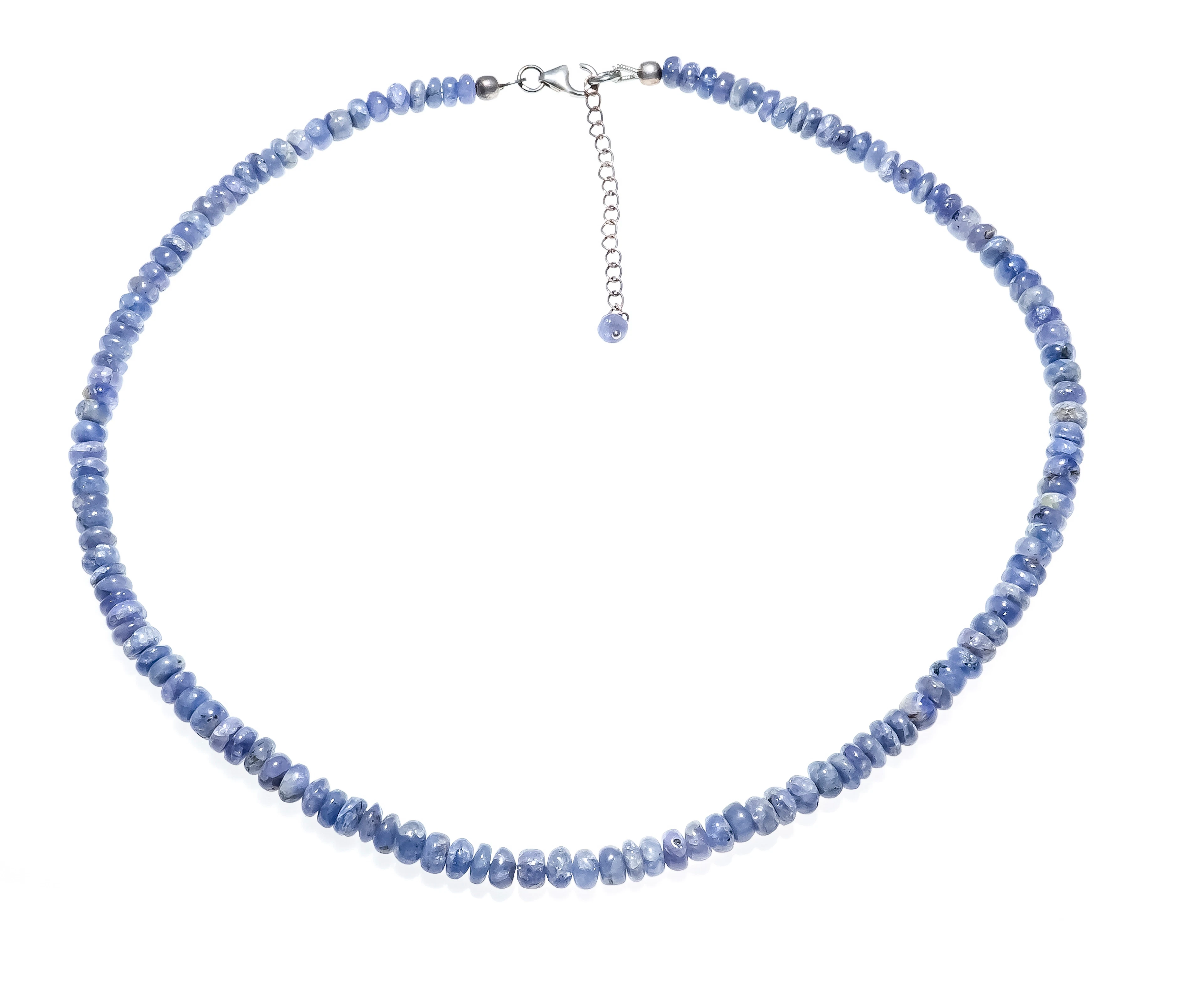 Tansanit-Collier mit Karabiner Si