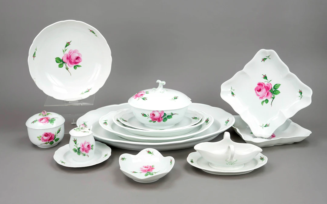 11 Vorlegeteile, Meissen, Marken