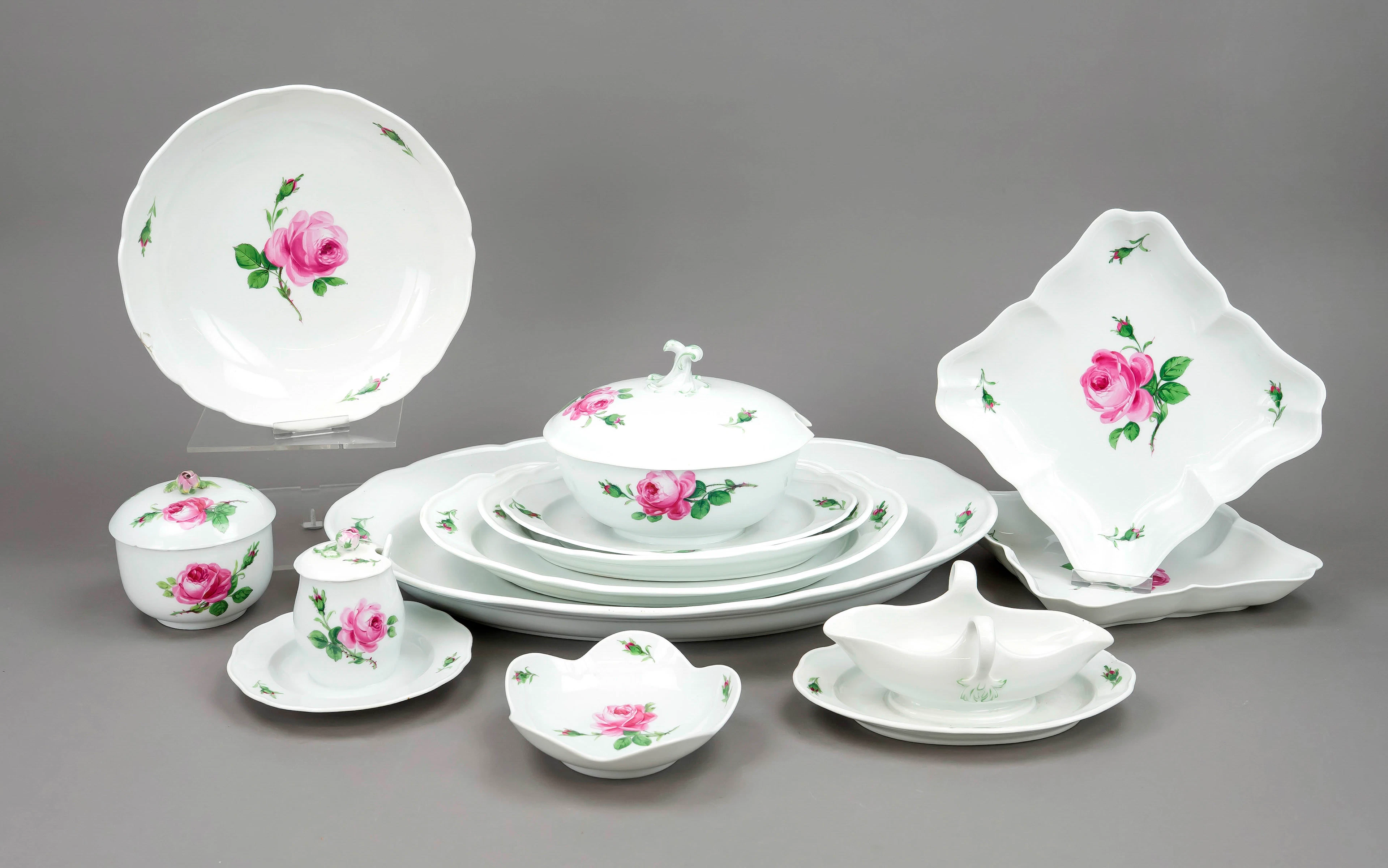 11 Vorlegeteile, Meissen, Marken