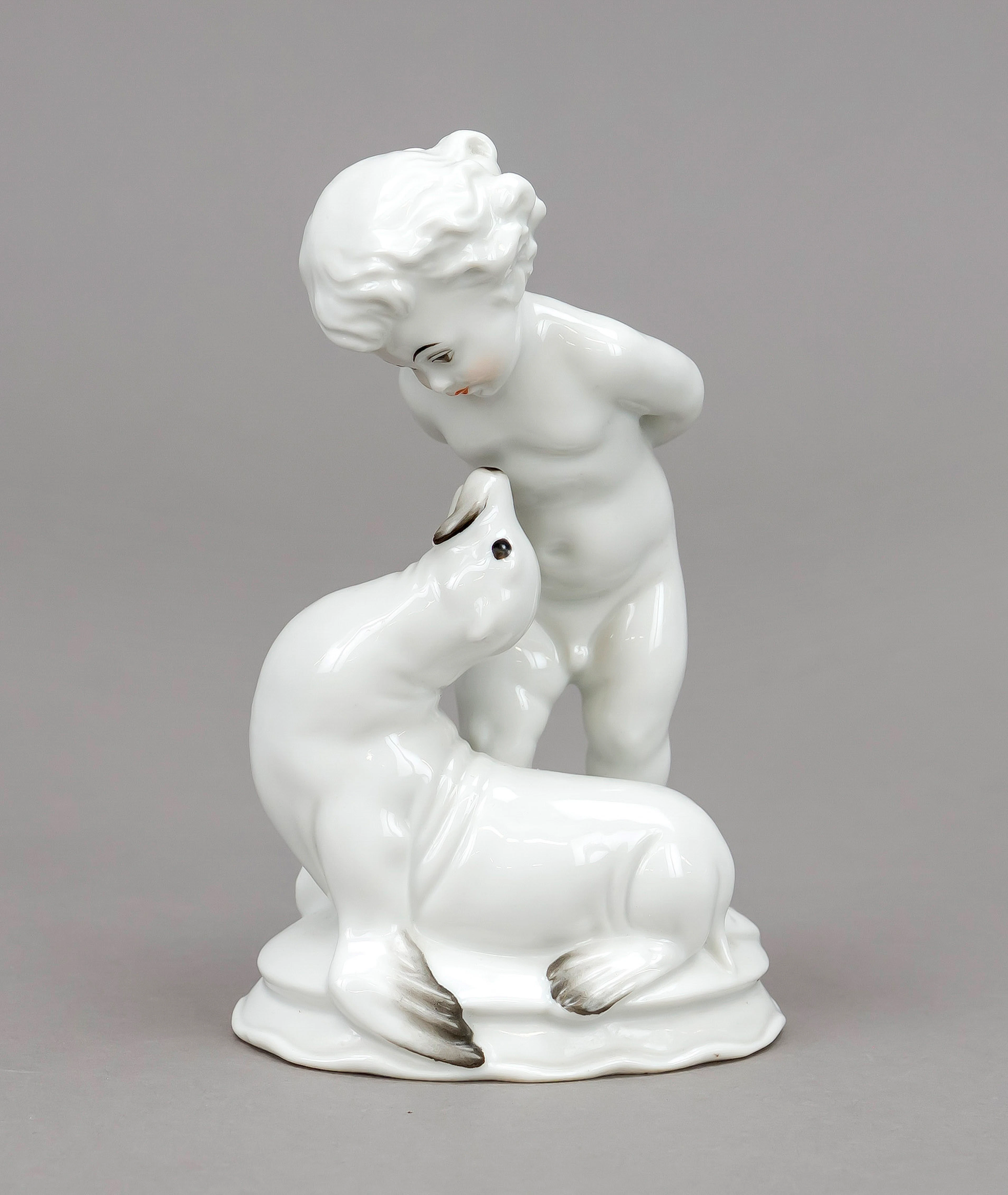 Putto mit Seehund, Rosenthal, 1.