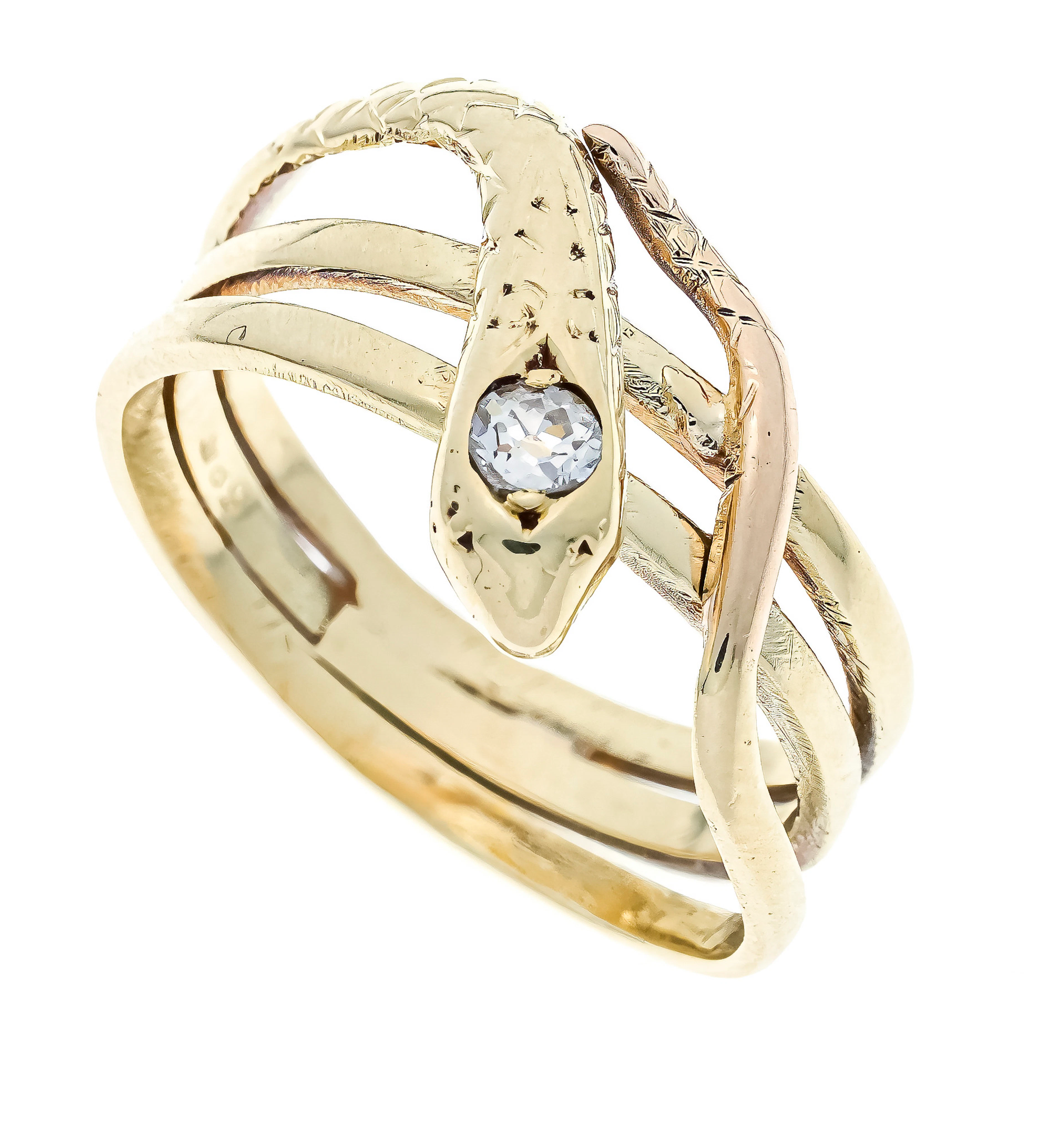 Schlangen-Ring GG 585/000 mit ein