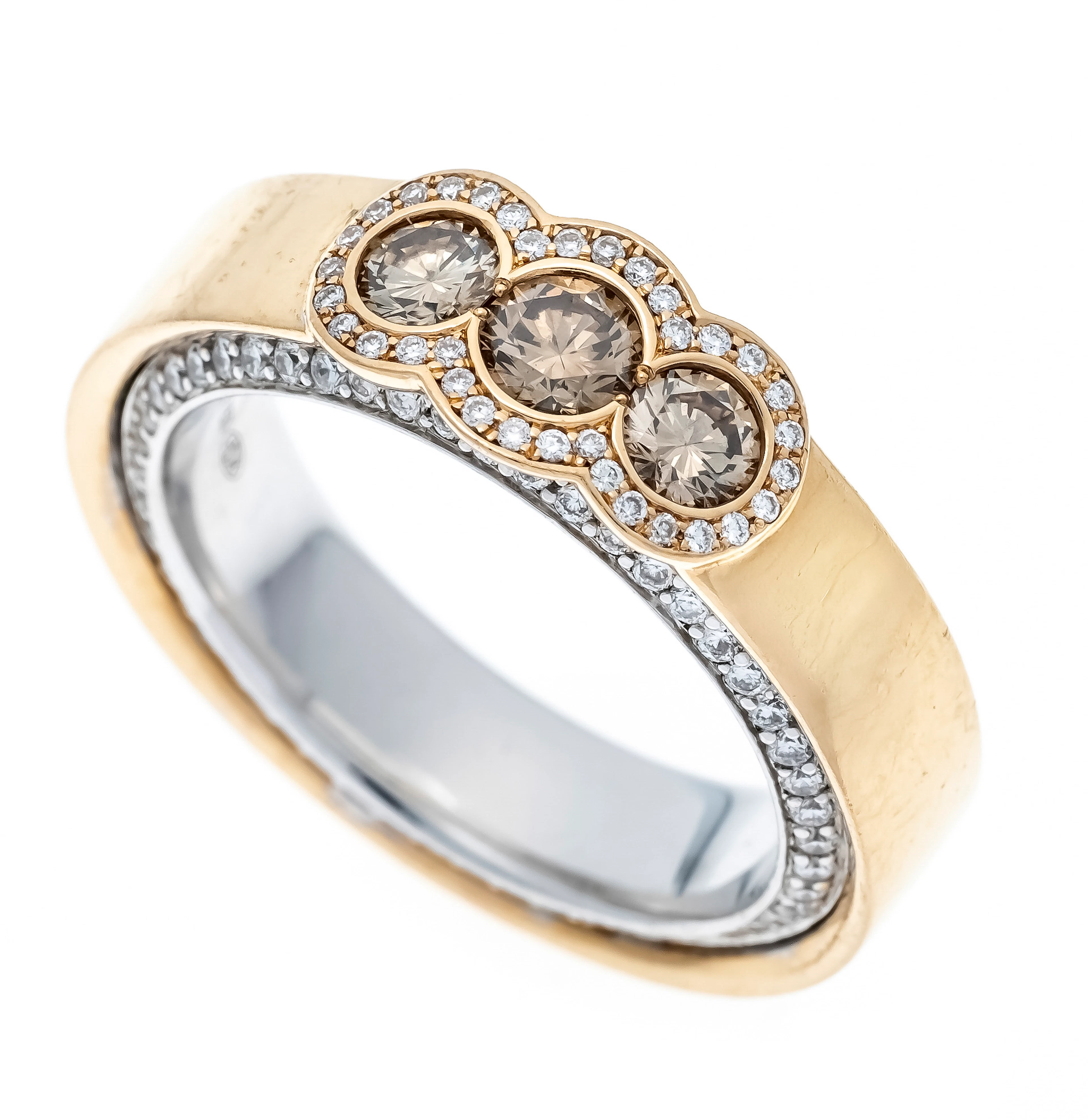 Moderner Riviére Brillant-Ring GG