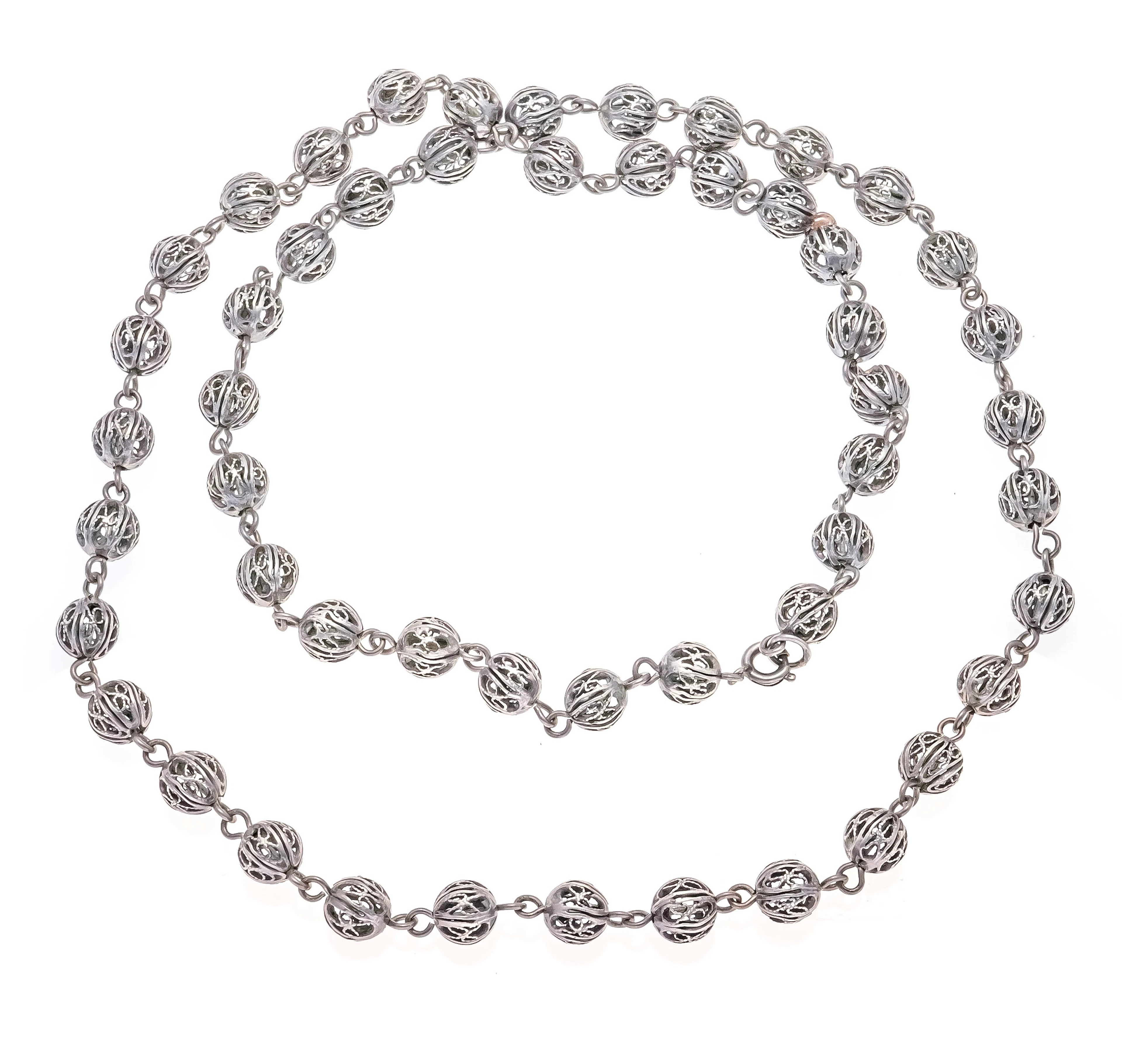Filigranes Kugel-Collier Silber 8
