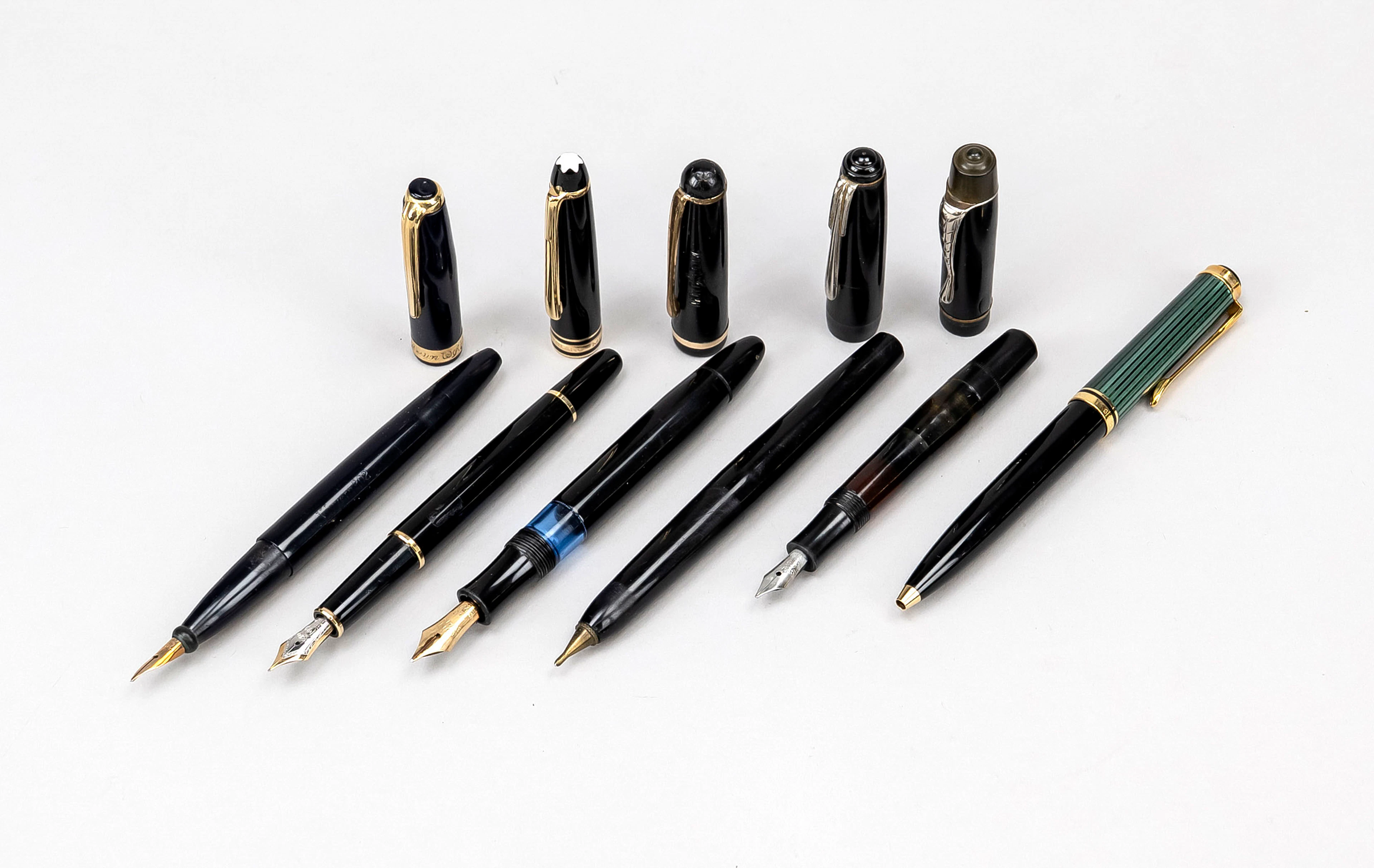6 Stifte Montblanc und Pelikan, M