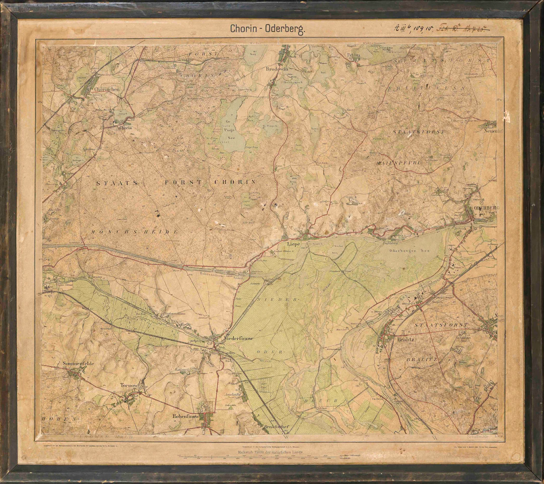 Reliefkarte von Chorin-Oderberg