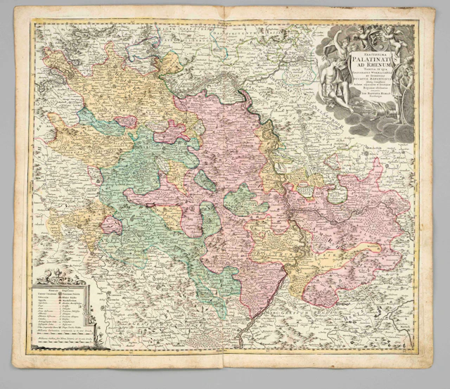 Historische Rheinlaufkarte von Ra