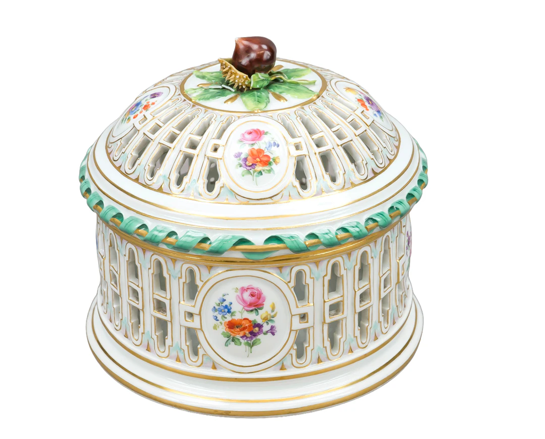 Runder Kastanientopf, Meissen, Kn