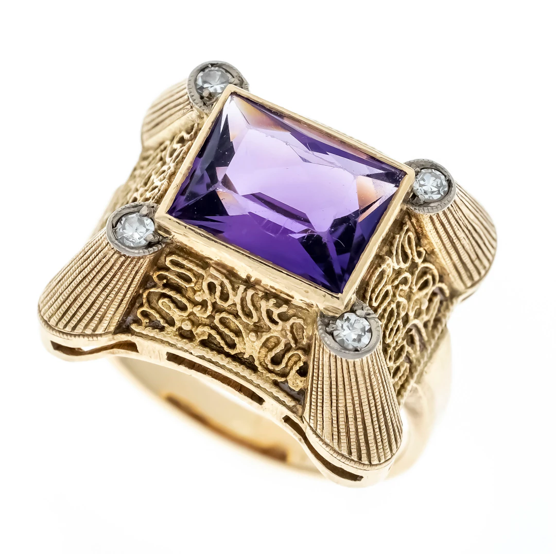 Theodor Fahrner Amethyst-Brillant