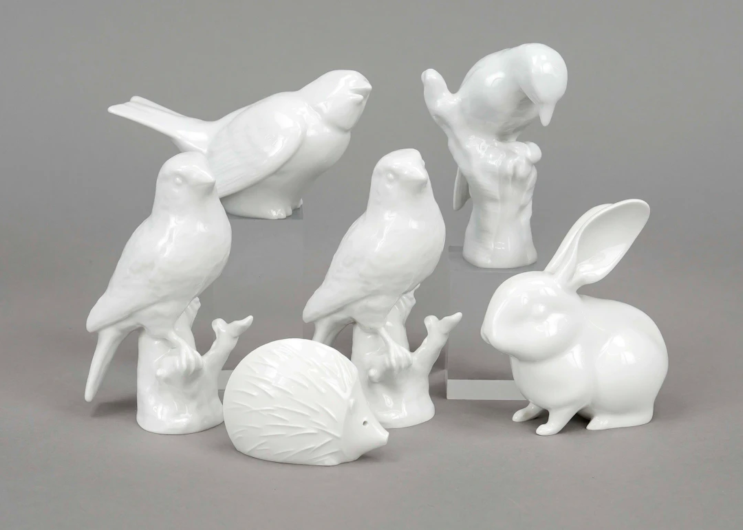 6 Tierfiguren, KPM Berlin, 20. Jh