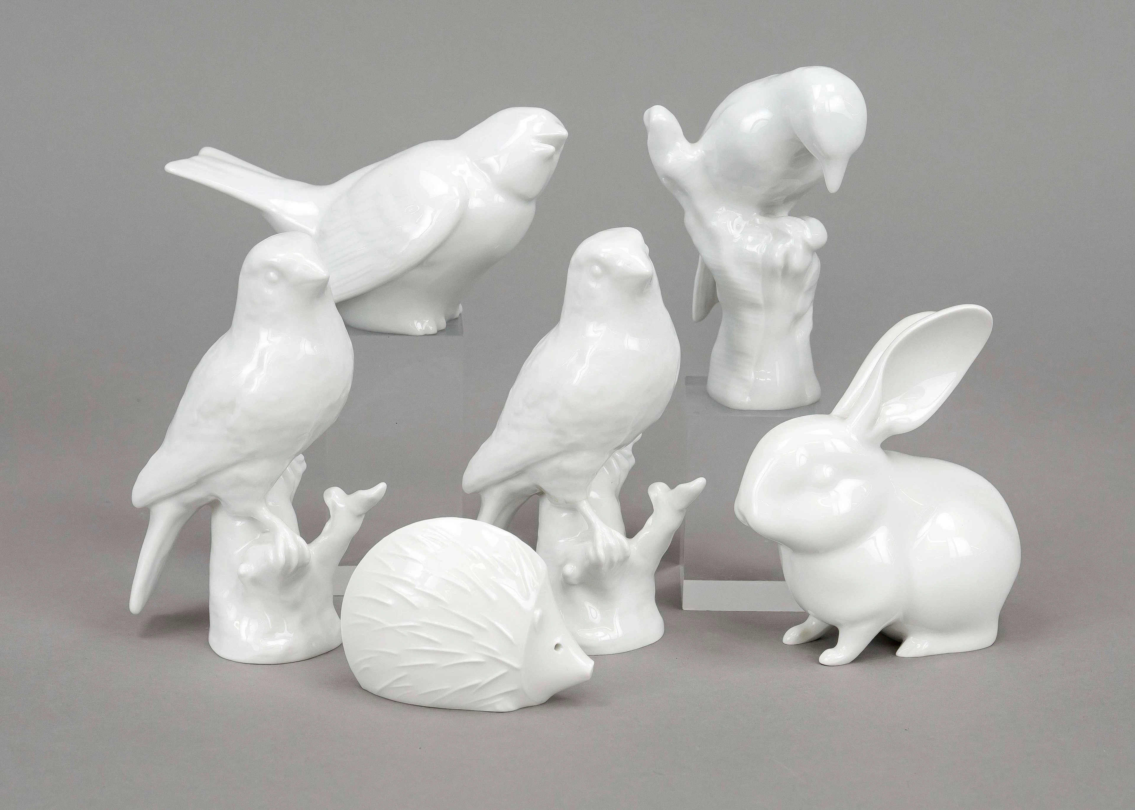 6 Tierfiguren, KPM Berlin, 20. Jh
