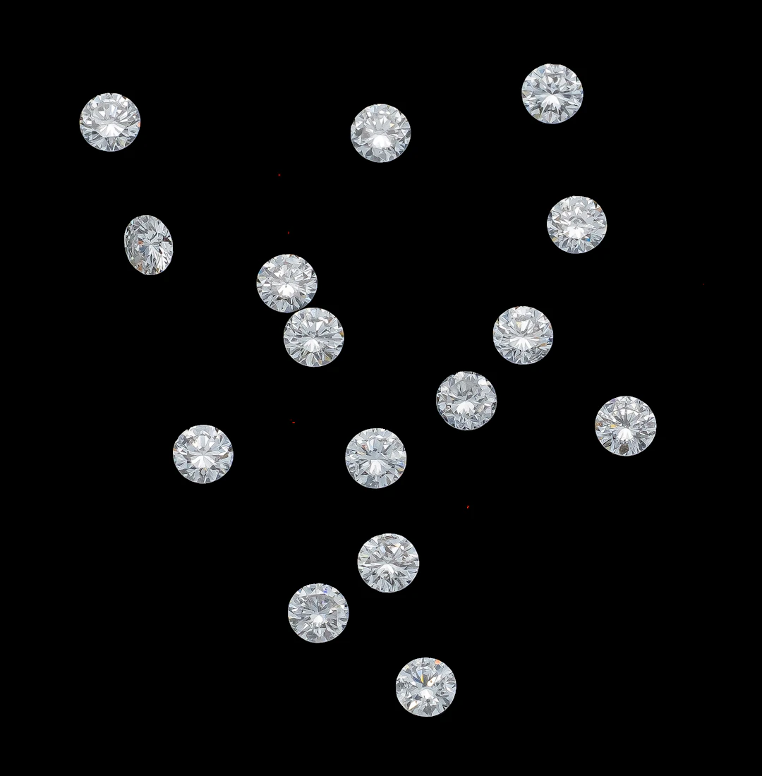 Konvolut 15 Brillanten, zus. 1,08