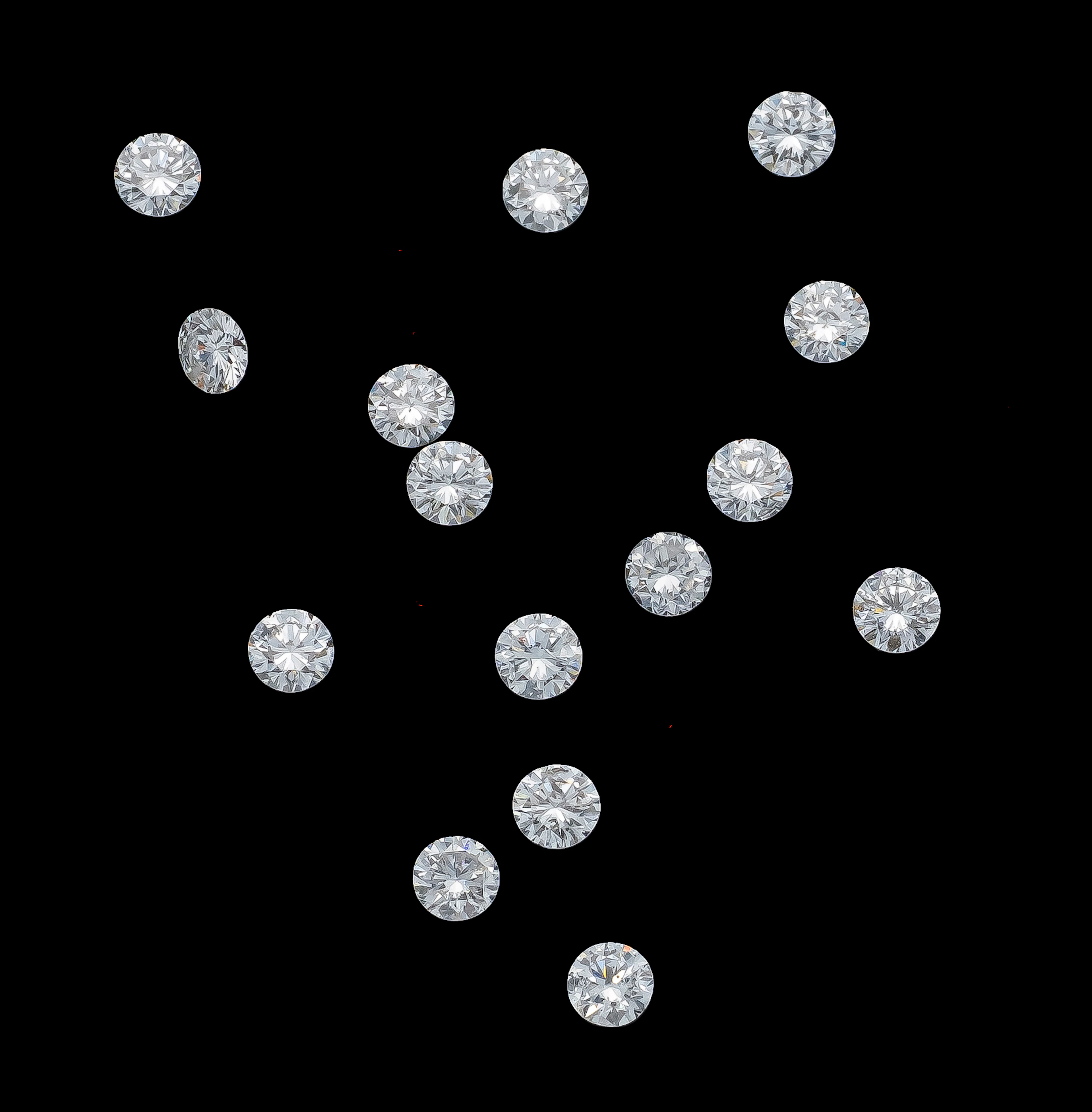 Konvolut 15 Brillanten, zus. 1,08