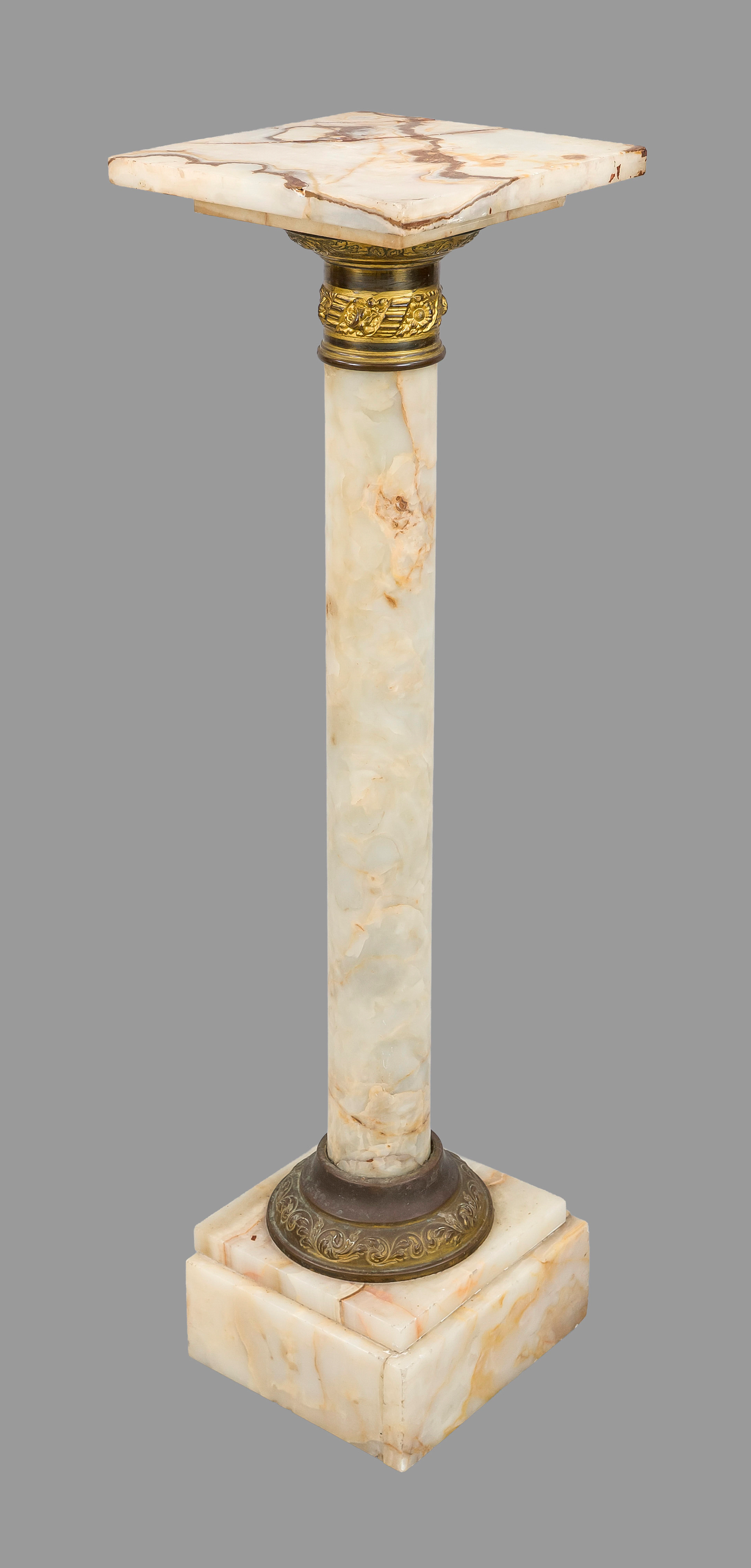 Säule, 1. H. 20. Jh., Alabaster/O