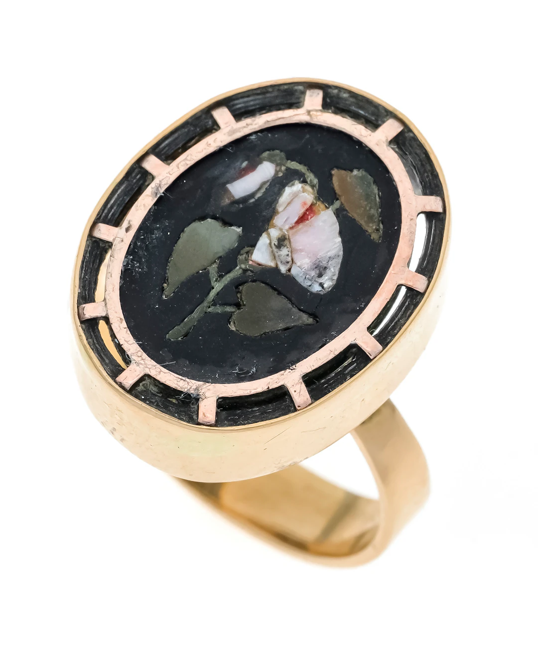 Pietra Dura-Ring GG 750/000 mit e