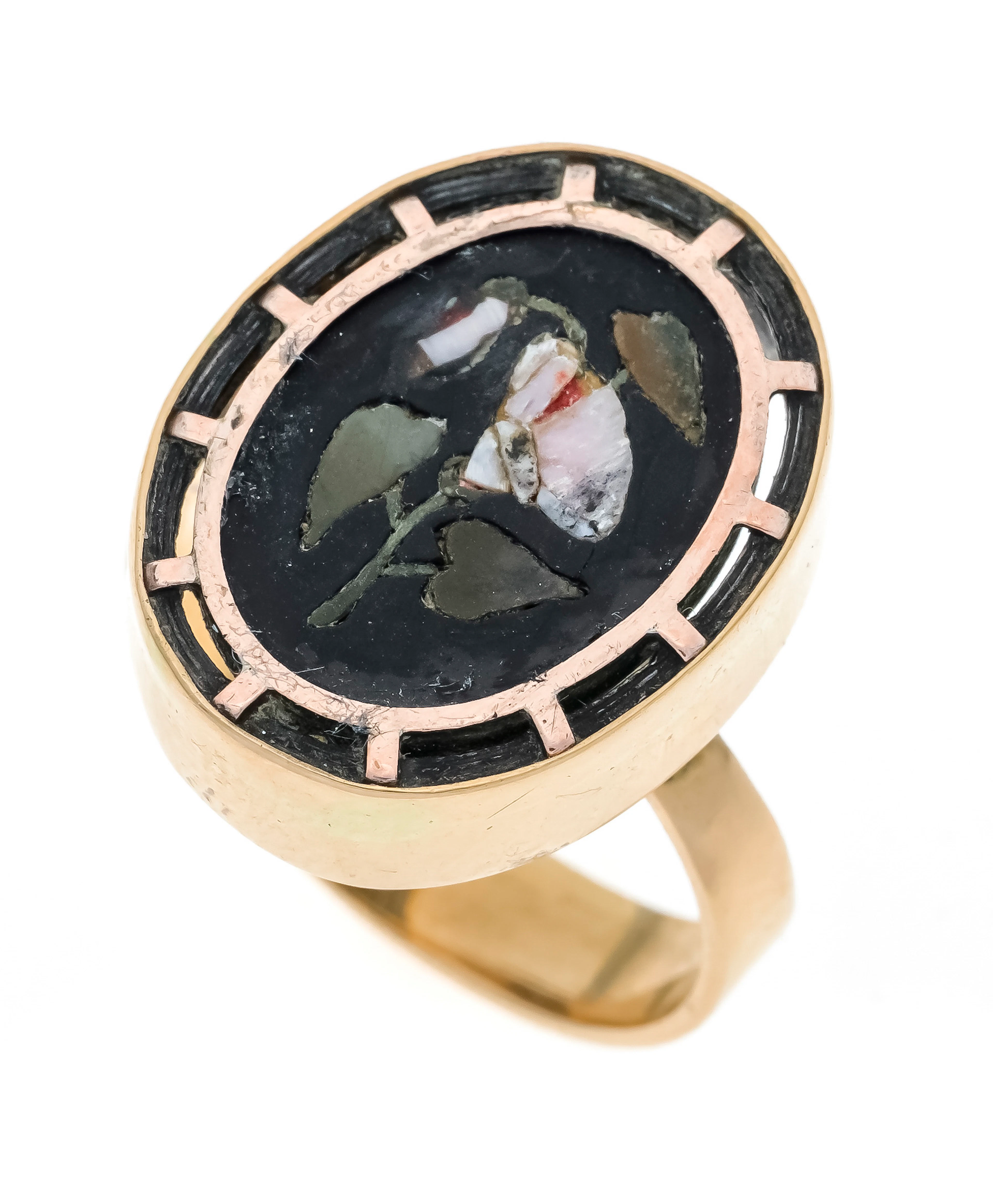 Pietra Dura-Ring GG 750/000 mit e