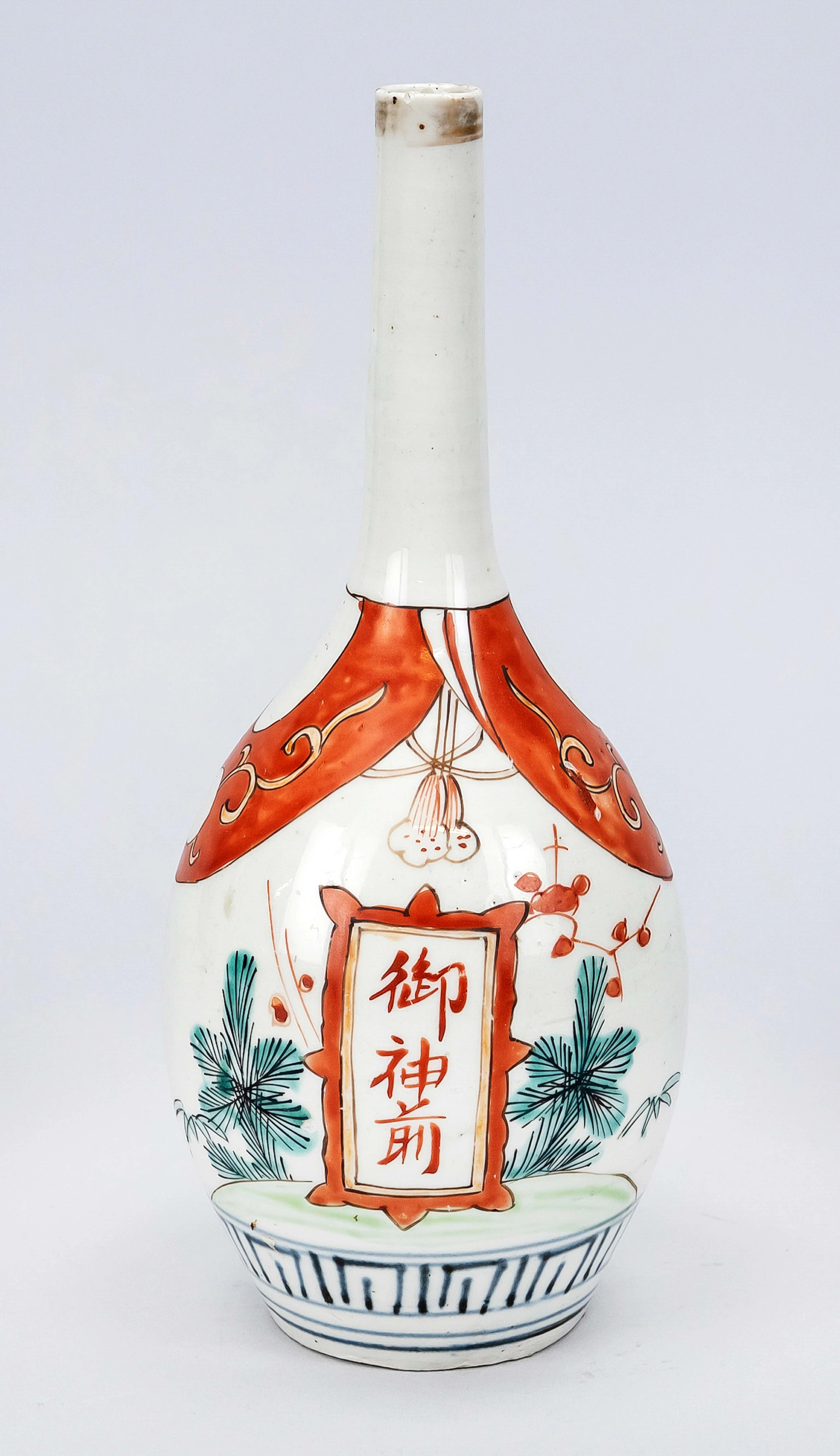 Aka-e Sake Flasche, Japan, 19. Jh