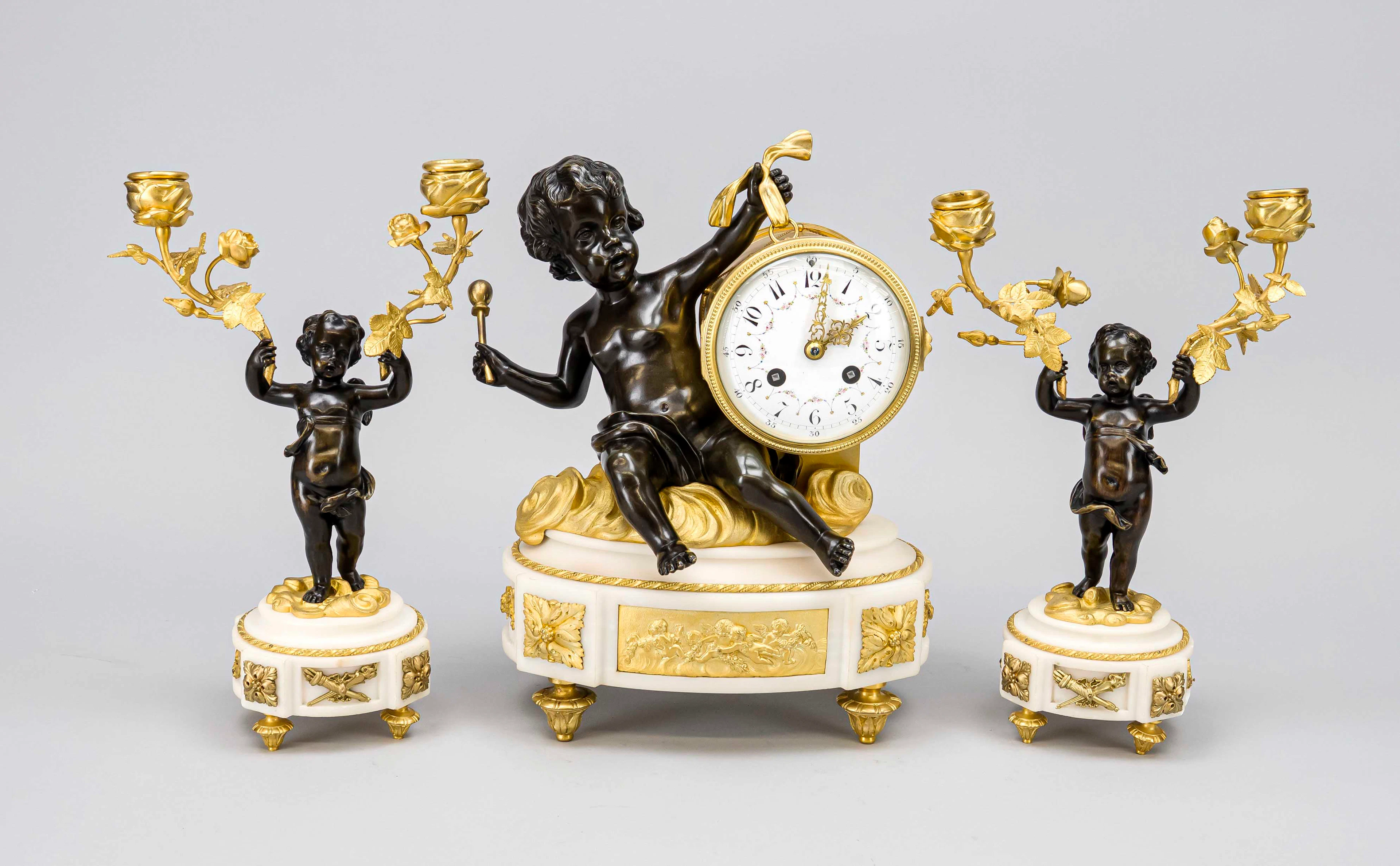 Empire - Figurenpendule, 3-teilig