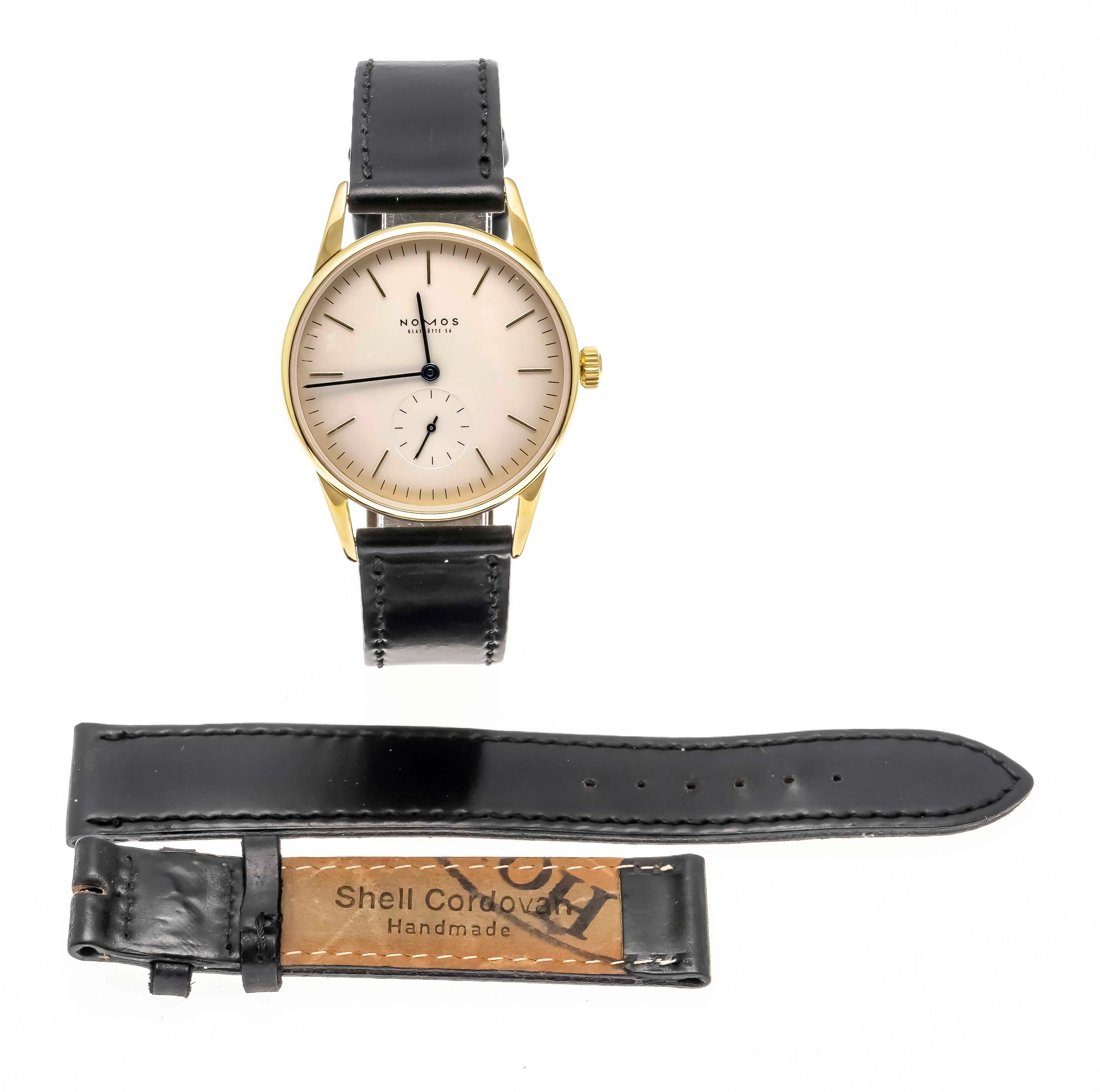 NOMOS Glashütte Herrenuhr, 750/000GG