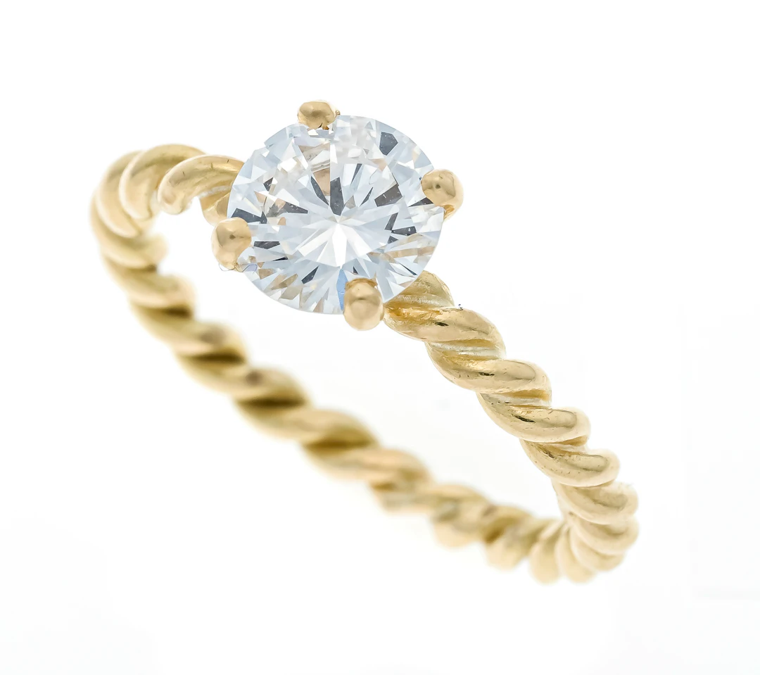 Solitär Brillant-Ring GG 750/000