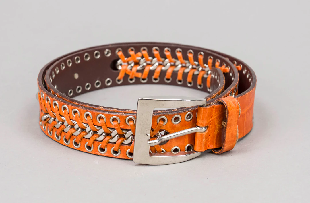 Versace, Gürtel, orangefarbenes L