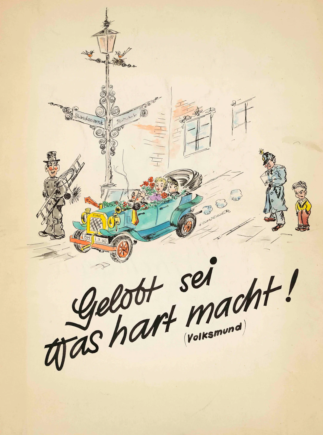 G. Schneider, Karikaturist um 196