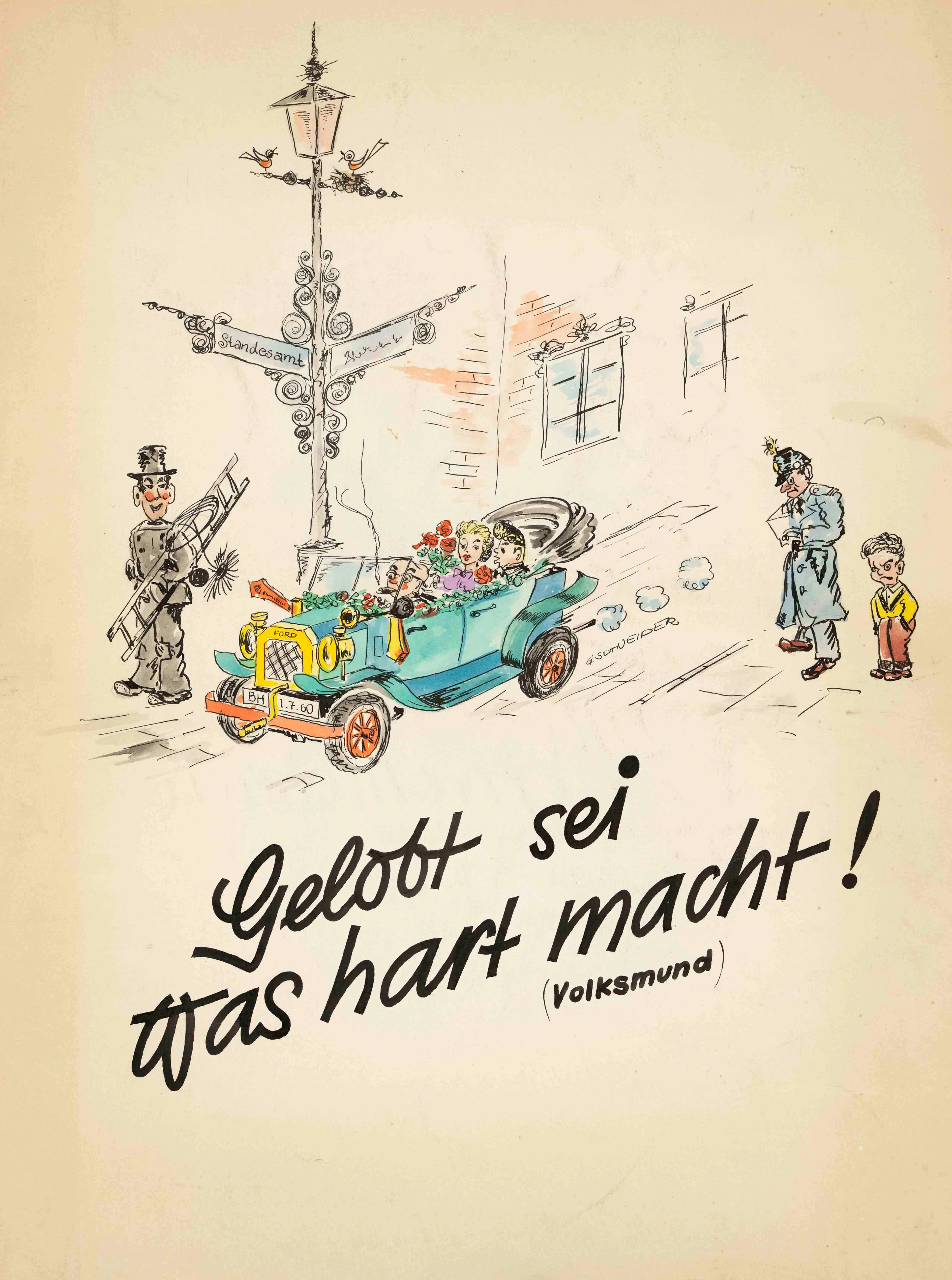 G. Schneider, Karikaturist um 196