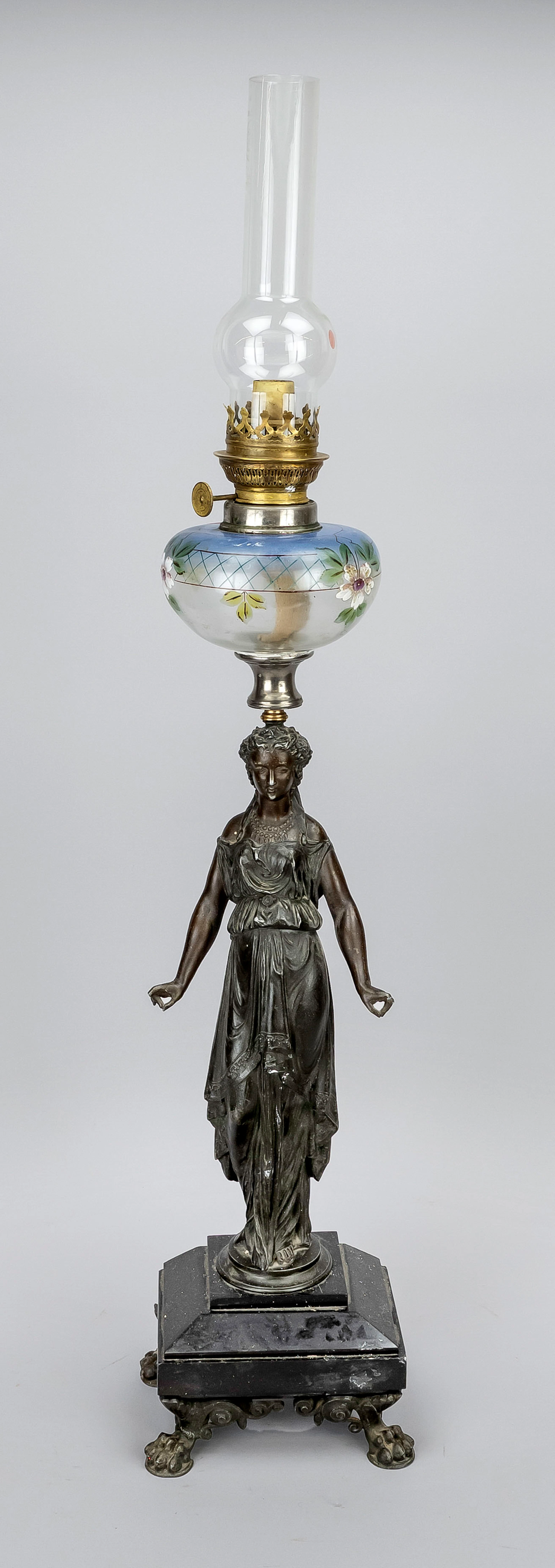Figürliche Petroleumlampe, Ende 1