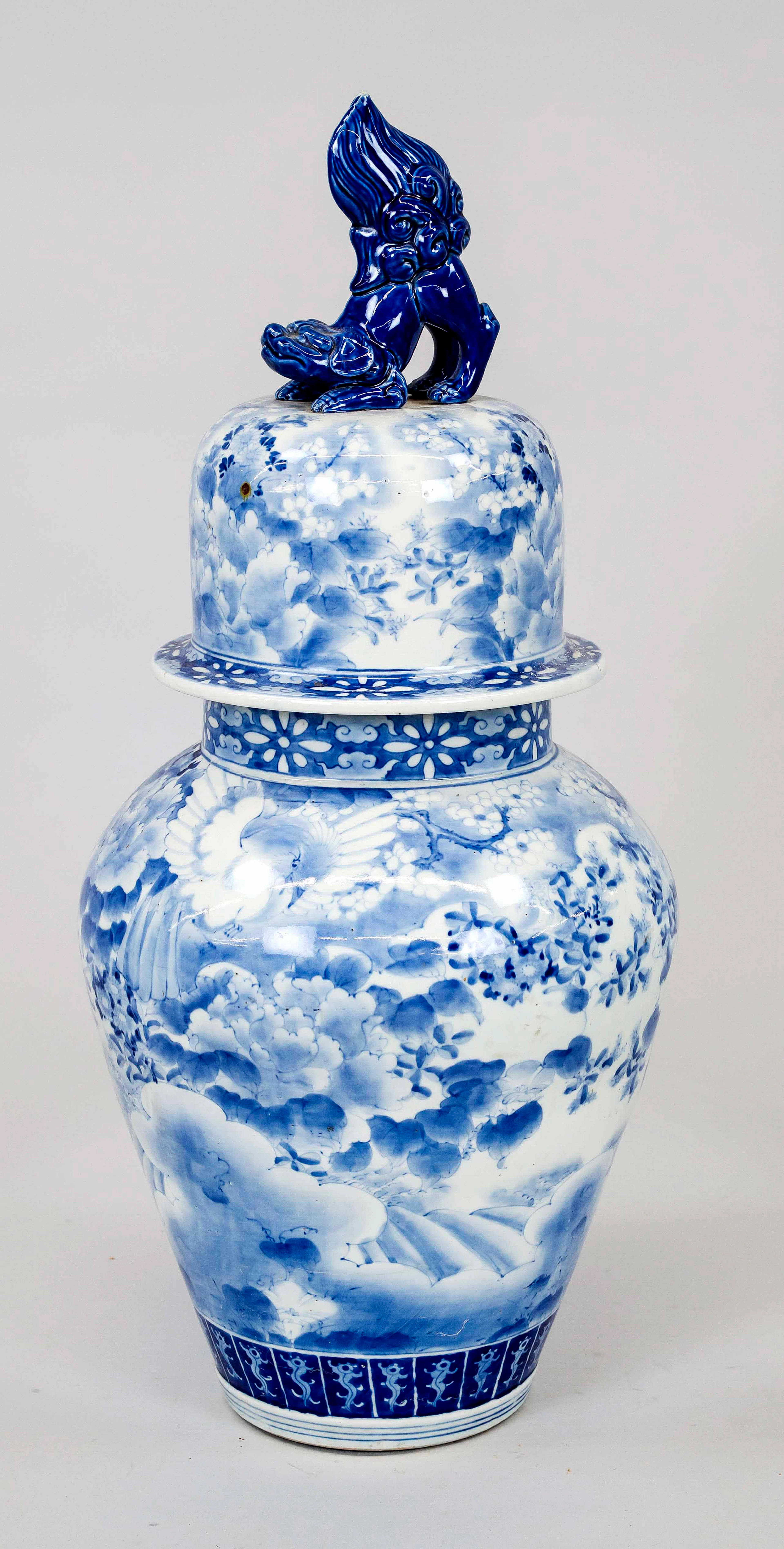 Große Deckelvase (wohl Arita), Ja